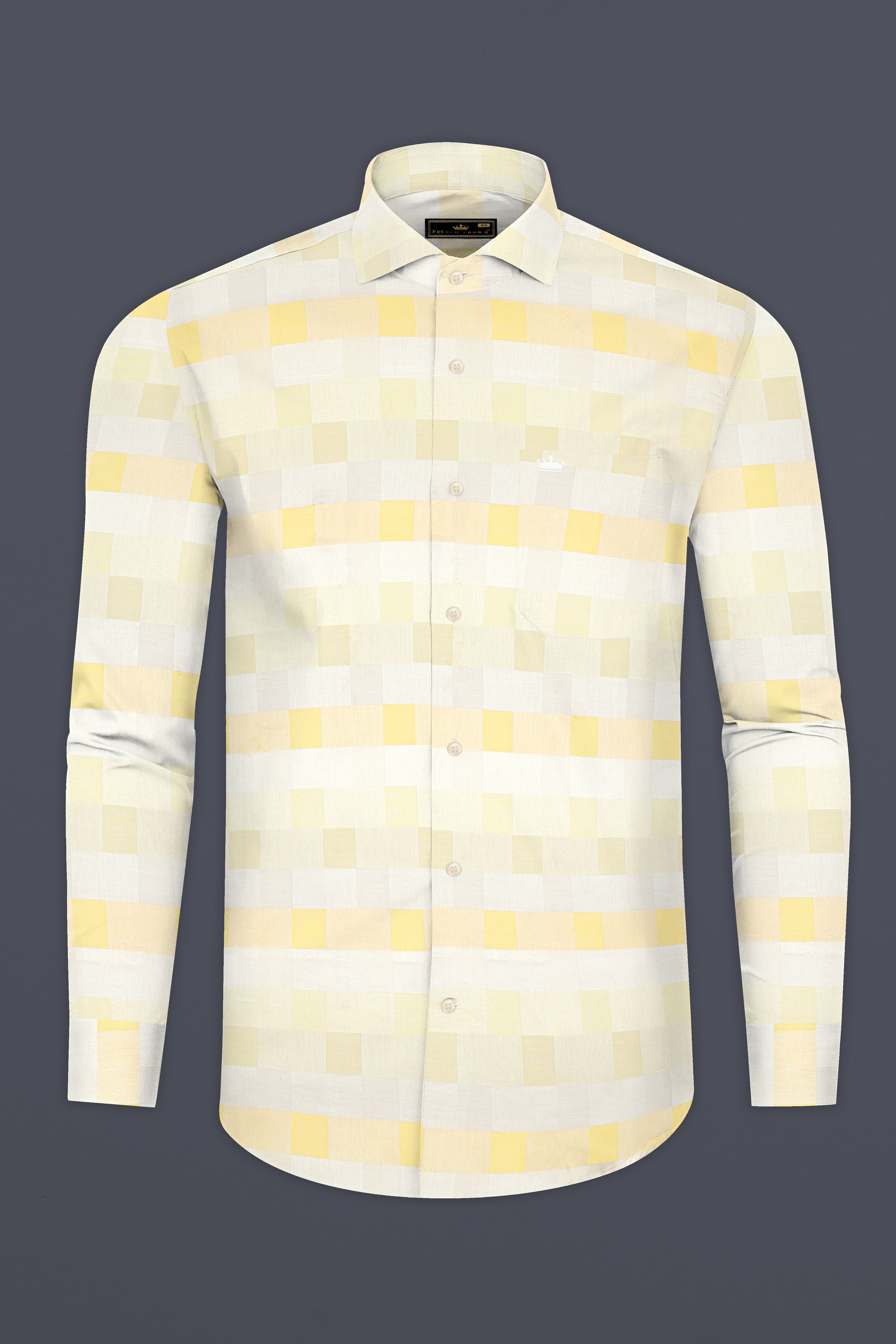 Eggshell Cream with Primrose Yellow Jacquard Textured Premium Cotton Shirt 12780-CA-38, 12780-CA-H-38, 12780-CA-39, 12780-CA-H-39, 12780-CA-40, 12780-CA-H-40, 12780-CA-42, 12780-CA-H-42, 12780-CA-44, 12780-CA-H-44, 12780-CA-46, 12780-CA-H-46, 12780-CA-48, 12780-CA-H-48, 12780-CA-50, 12780-CA-H-50, 12780-CA-52, 12780-CA-H-52