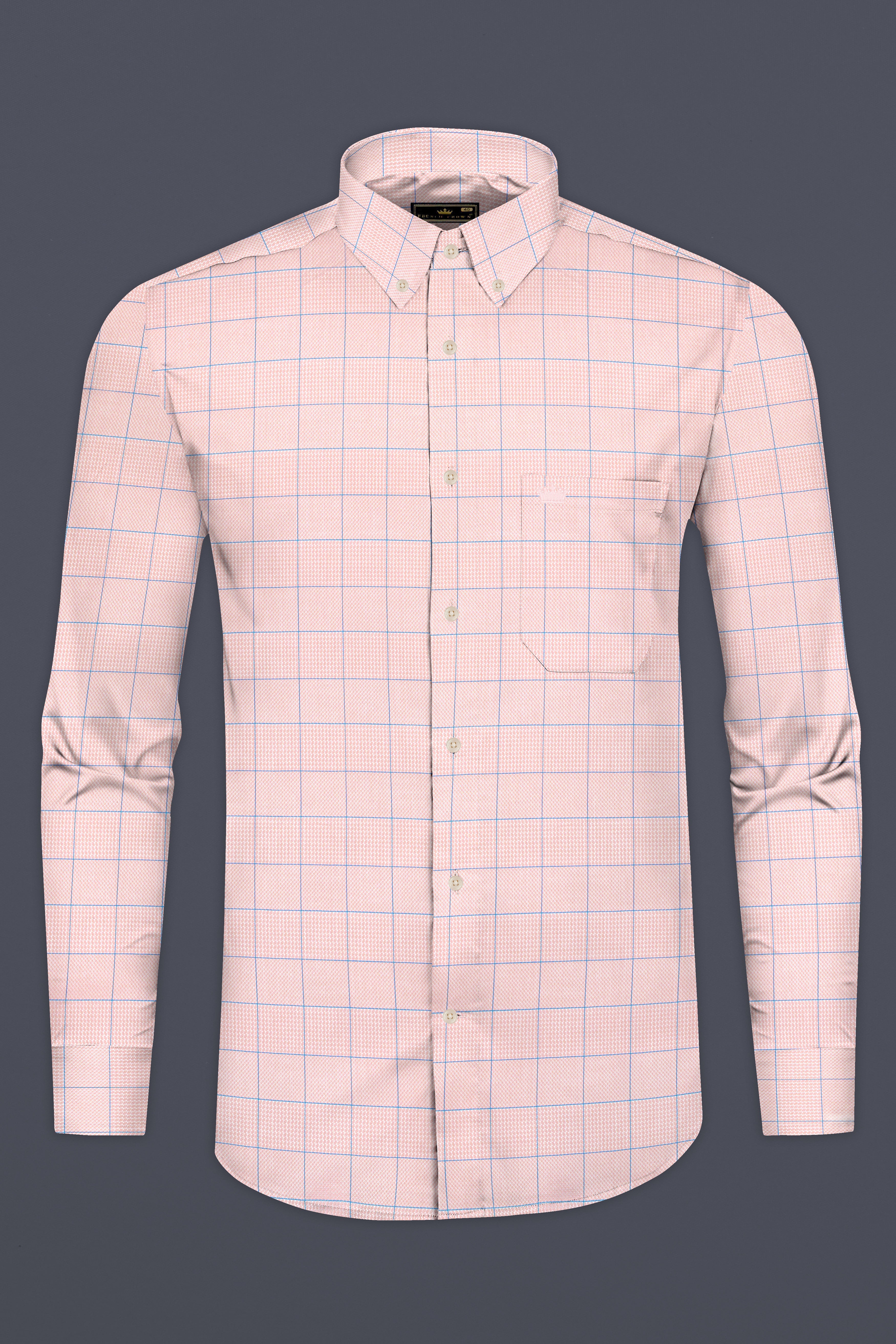 Oyster Pink Windowpane Dobby Textured Premium Cotton Shirt 12785-BD-38, 12785-BD-H-38, 12785-BD-39, 12785-BD-H-39, 12785-BD-40, 12785-BD-H-40, 12785-BD-42, 12785-BD-H-42, 12785-BD-44, 12785-BD-H-44, 12785-BD-46, 12785-BD-H-46, 12785-BD-48, 12785-BD-H-48, 12785-BD-50, 12785-BD-H-50, 12785-BD-52, 12785-BD-H-52