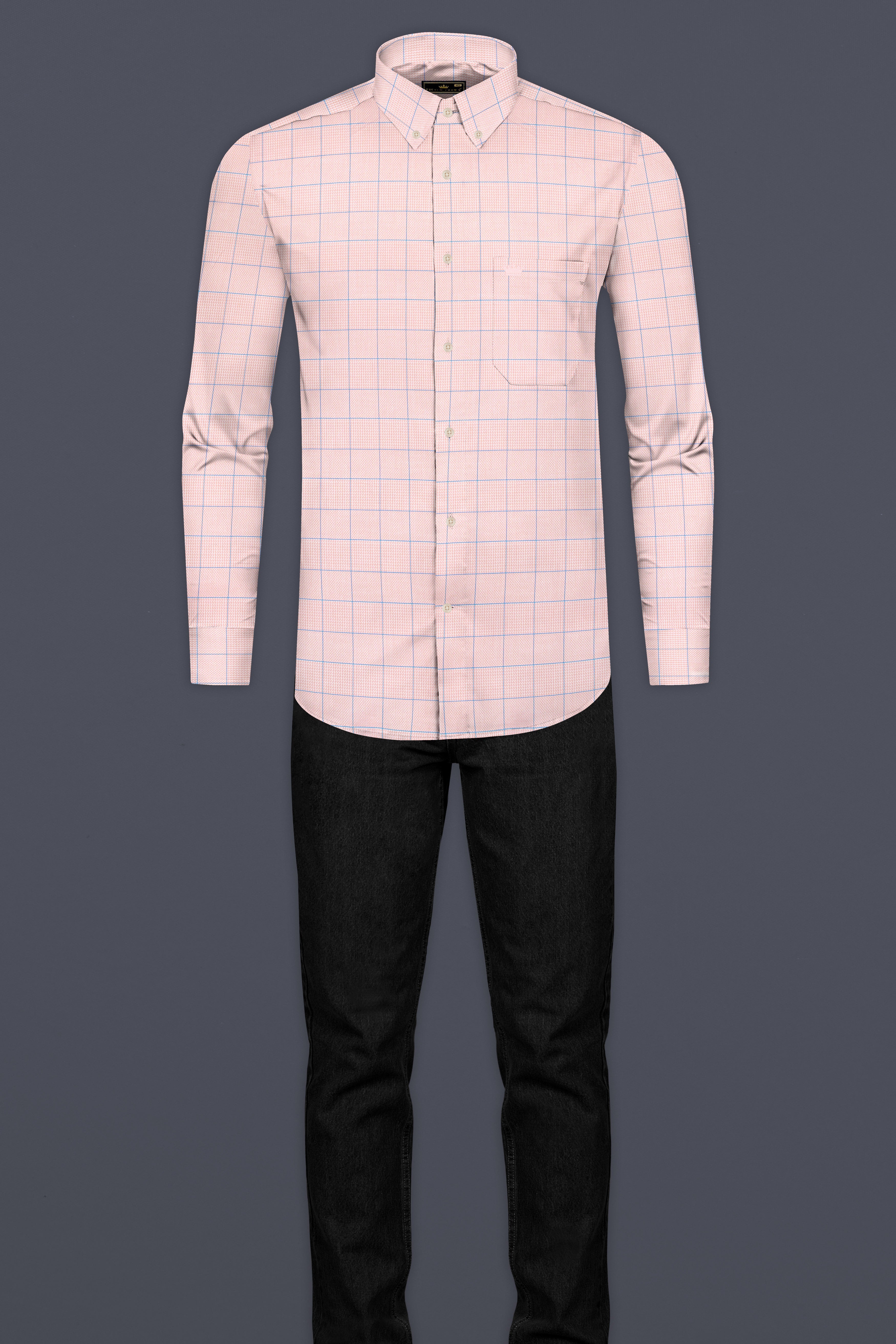 Oyster Pink Windowpane Dobby Textured Premium Cotton Shirt 12785-BD-38, 12785-BD-H-38, 12785-BD-39, 12785-BD-H-39, 12785-BD-40, 12785-BD-H-40, 12785-BD-42, 12785-BD-H-42, 12785-BD-44, 12785-BD-H-44, 12785-BD-46, 12785-BD-H-46, 12785-BD-48, 12785-BD-H-48, 12785-BD-50, 12785-BD-H-50, 12785-BD-52, 12785-BD-H-52
