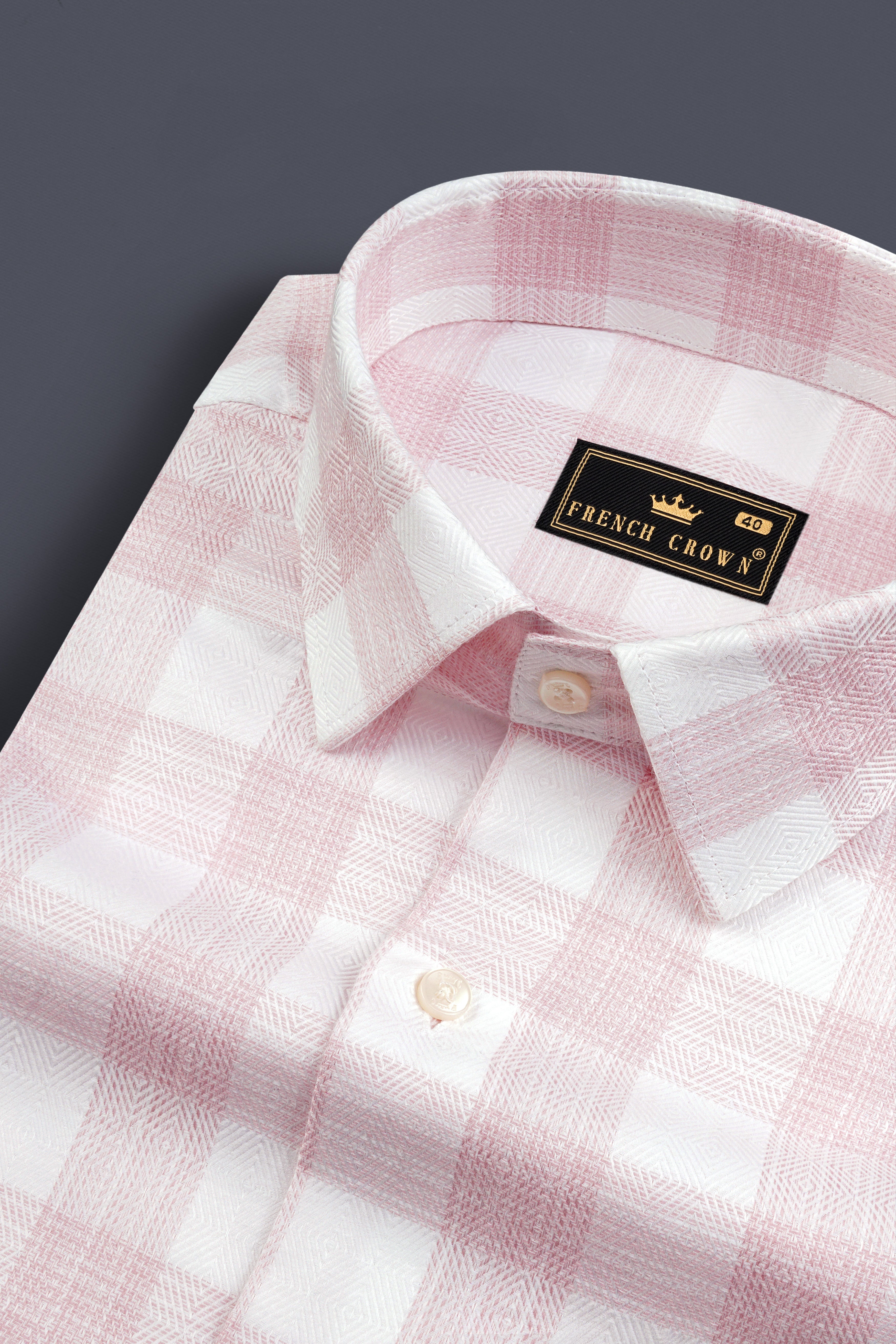 Bizzarre Pink plaid Dobby Shirt 12788-38, 12788-H-38, 12788-39, 12788-H-39, 12788-40, 12788-H-40, 12788-42, 12788-H-42, 12788-44, 12788-H-44, 12788-46, 12788-H-46, 12788-48, 12788-H-48, 12788-50, 12788-H-50, 12788-52, 12788-H-52