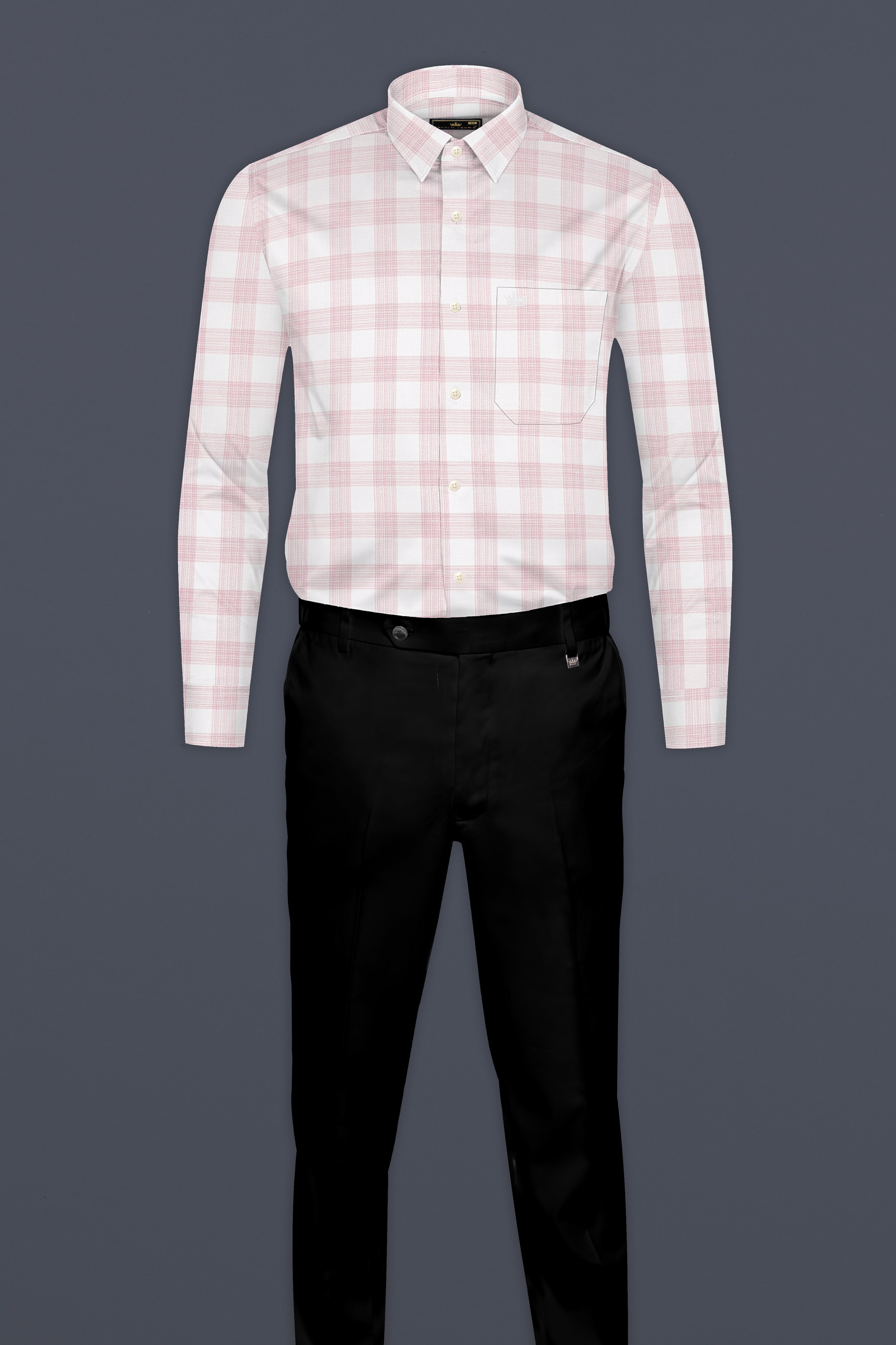 Bizzarre Pink plaid Dobby Shirt 12788-38, 12788-H-38, 12788-39, 12788-H-39, 12788-40, 12788-H-40, 12788-42, 12788-H-42, 12788-44, 12788-H-44, 12788-46, 12788-H-46, 12788-48, 12788-H-48, 12788-50, 12788-H-50, 12788-52, 12788-H-52
