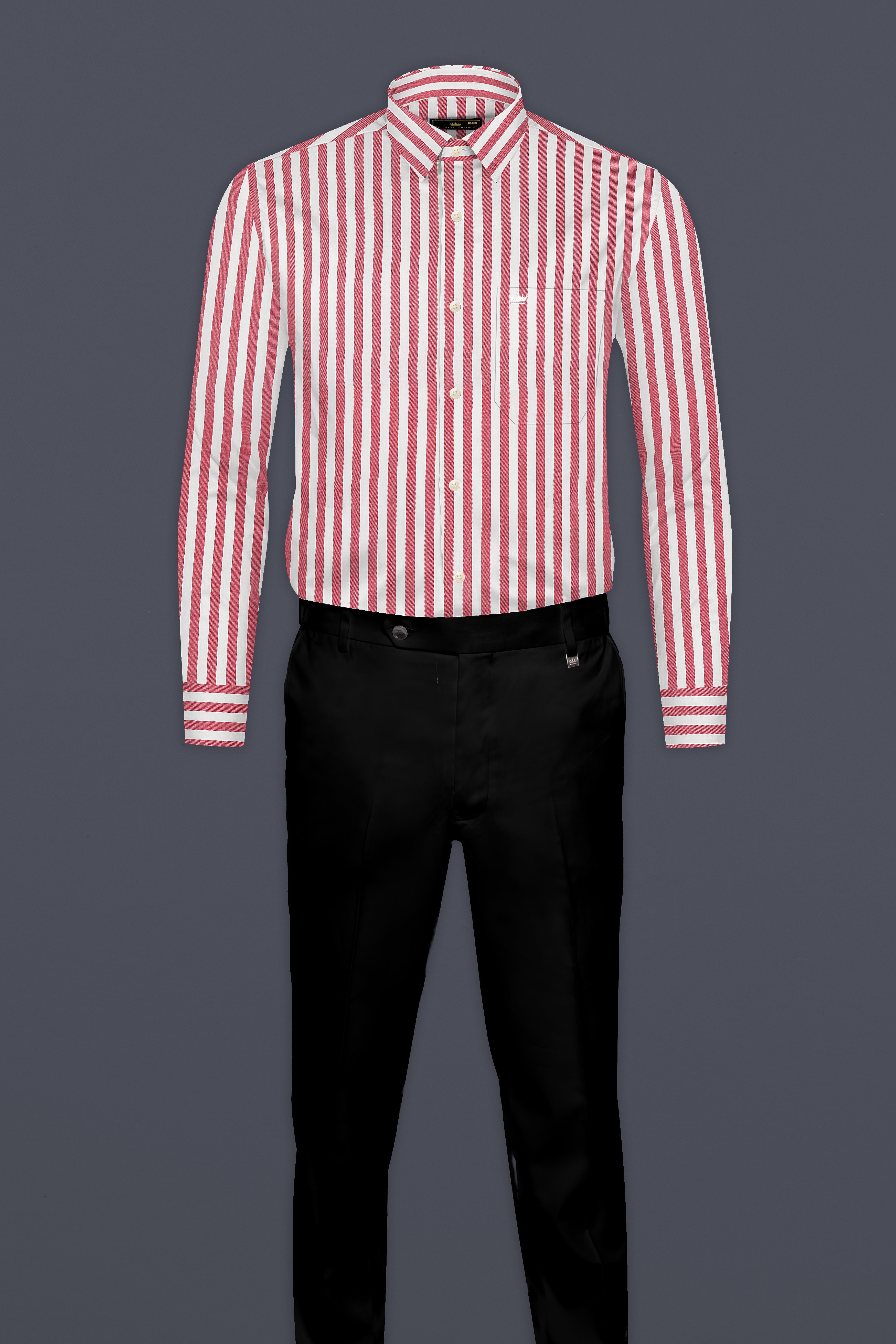 Mandy Pink with White Striped Dobby Shirt 12789-38, 12789-H-38, 12789-39, 12789-H-39, 12789-40, 12789-H-40, 12789-42, 12789-H-42, 12789-44, 12789-H-44, 12789-46, 12789-H-46, 12789-48, 12789-H-48, 12789-50, 12789-H-50, 12789-52, 12789-H-52