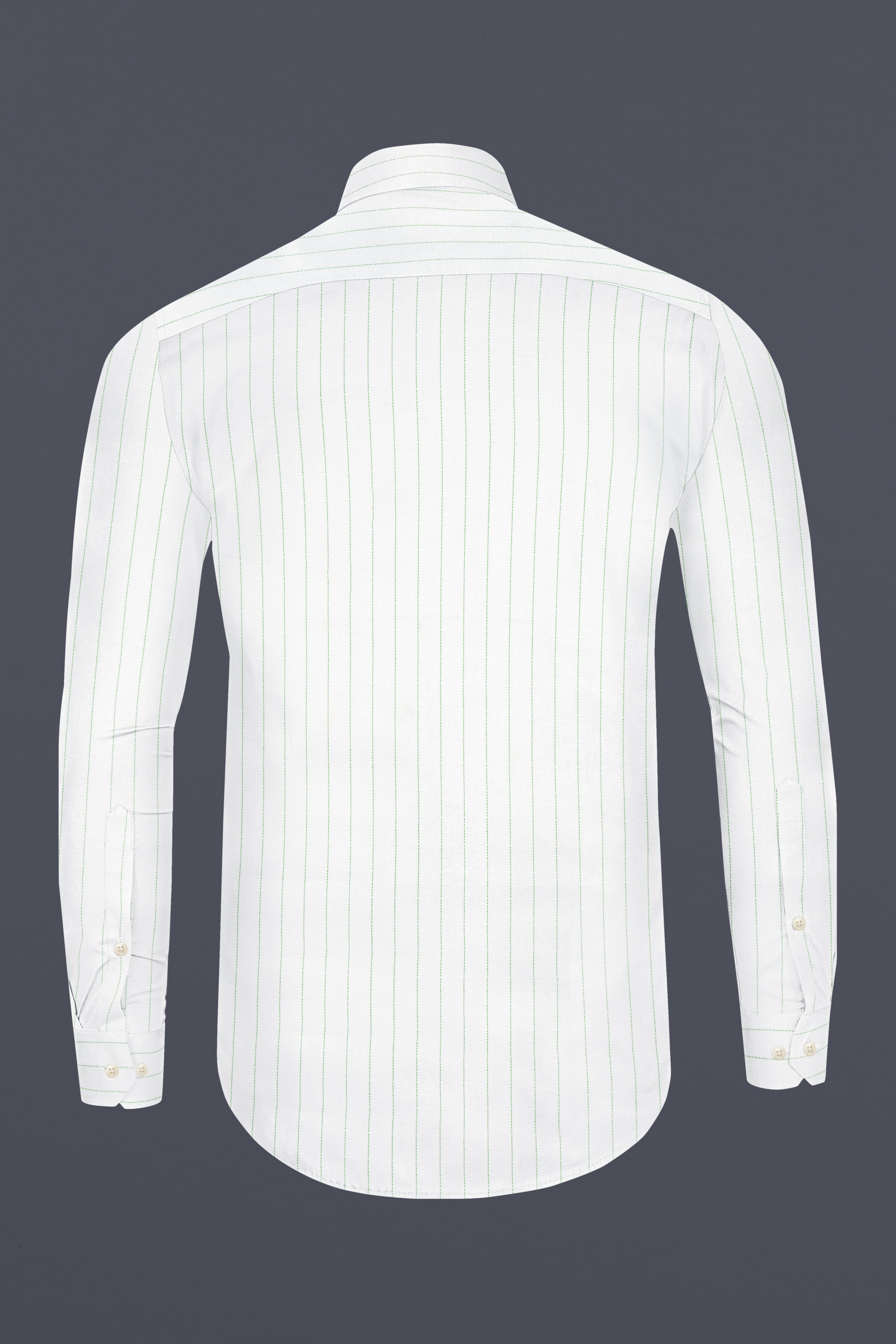 Bright white With Green Striped Dobby Textured Premium Cotton Shirt 12796-38, 12796-H-38, 12796-39, 12796-H-39, 12796-40, 12796-H-40, 12796-42, 12796-H-42, 12796-44, 12796-H-44, 12796-46, 12796-H-46, 12796-48, 12796-H-48, 12796-50, 12796-H-50, 12796-52, 12796-H-52