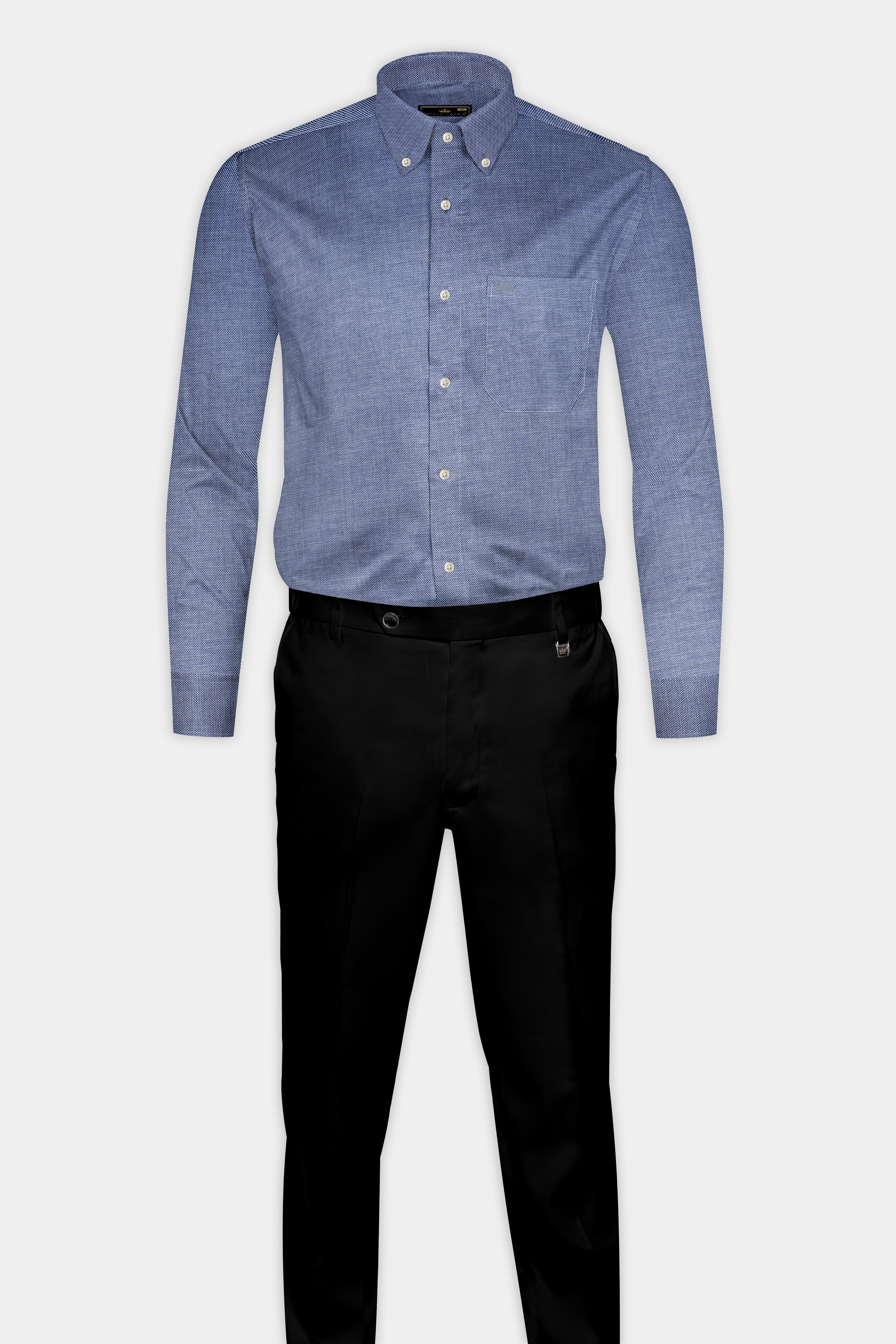 Raven Blue Dobby Textured Premium Cotton Shirt 12805-BD-38, 12805-BD-H-38, 12805-BD-39, 12805-BD-H-39, 12805-BD-40, 12805-BD-H-40, 12805-BD-42, 12805-BD-H-42, 12805-BD-44, 12805-BD-H-44, 12805-BD-46, 12805-BD-H-46, 12805-BD-48, 12805-BD-H-48, 12805-BD-50, 12805-BD-H-50, 12805-BD-52, 12805-BD-H-52