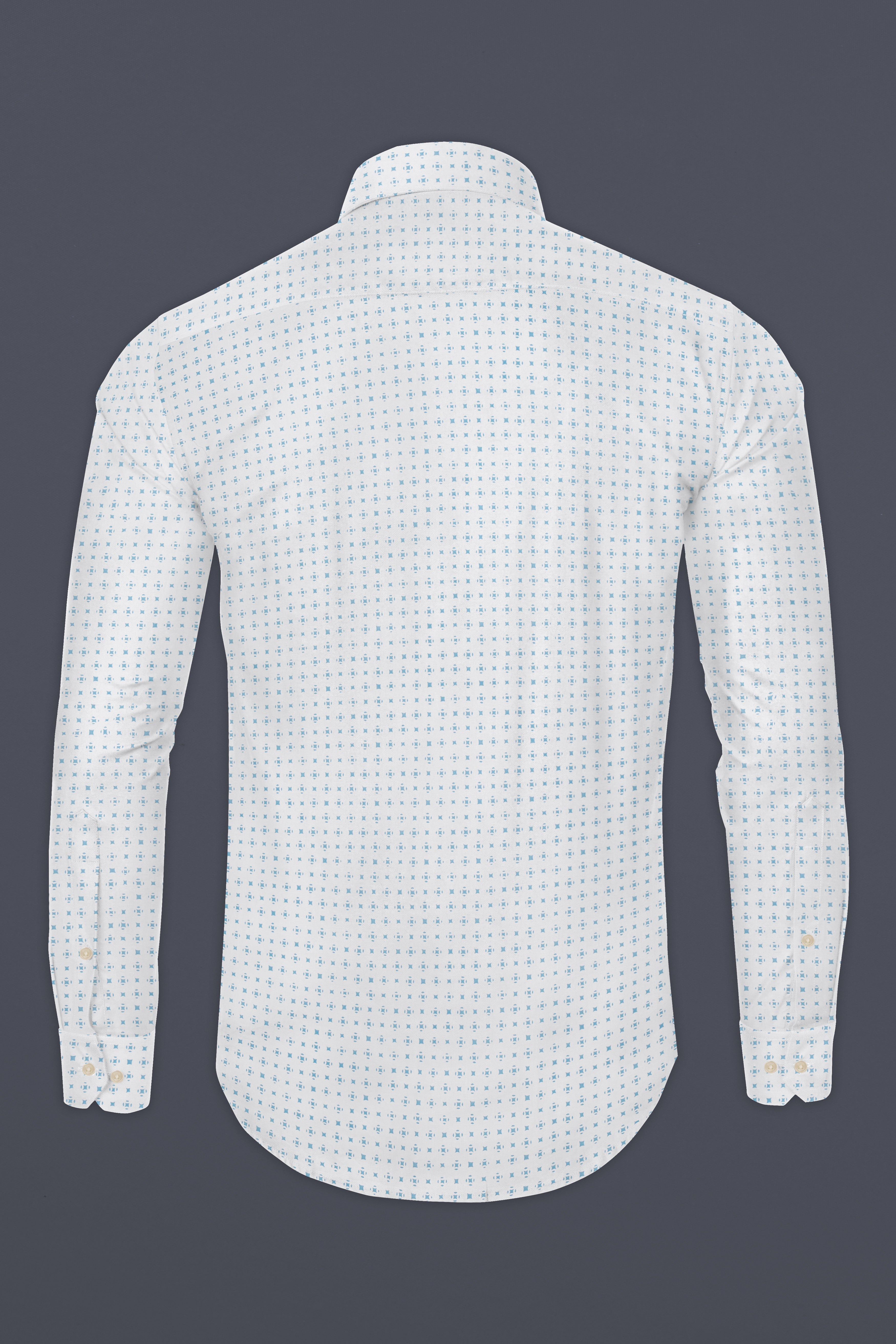 Bright White And Glacier Blue Printed Super Soft Premium Cotton Shirt 12826-38, 12826-H-38, 12826-39, 12826-H-39, 12826-40, 12826-H-40, 12826-42, 12826-H-42, 12826-44, 12826-H-44, 12826-46, 12826-H-46, 12826-48, 12826-H-48, 12826-50, 12826-H-50, 12826-52, 12826-H-52