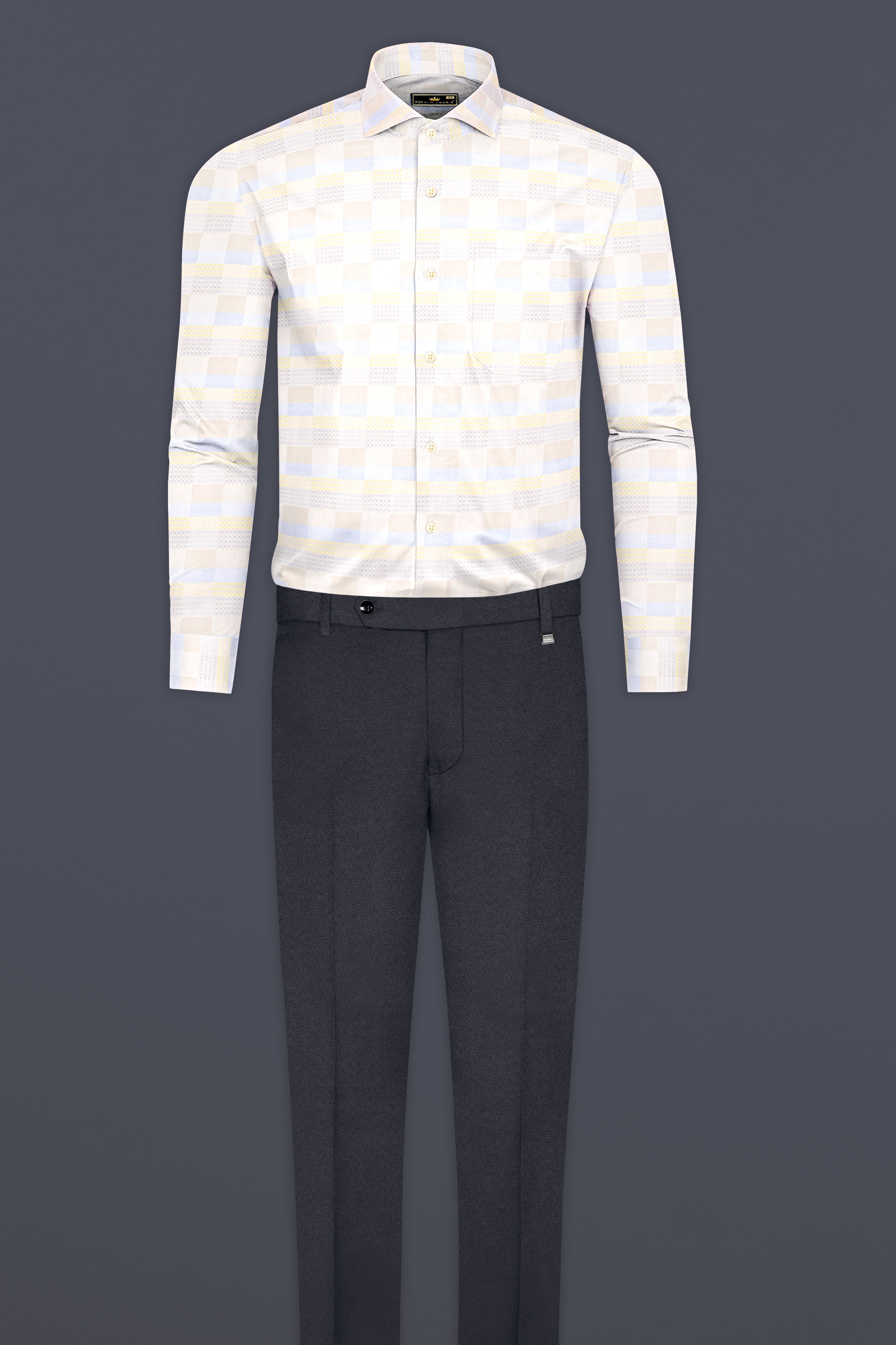 Merino Cream with Pigeon Blue Jacquard Textured Printed Premium Cotton Shirt 12872-CA-38, 12872-CA-H-38, 12872-CA-39, 12872-CA-H-39, 12872-CA-40, 12872-CA-H-40, 12872-CA-42, 12872-CA-H-42, 12872-CA-44, 12872-CA-H-44, 12872-CA-46, 12872-CA-H-46, 12872-CA-48, 12872-CA-H-48, 12872-CA-50, 12872-CA-H-50, 12872-CA-52, 12872-CA-H-52