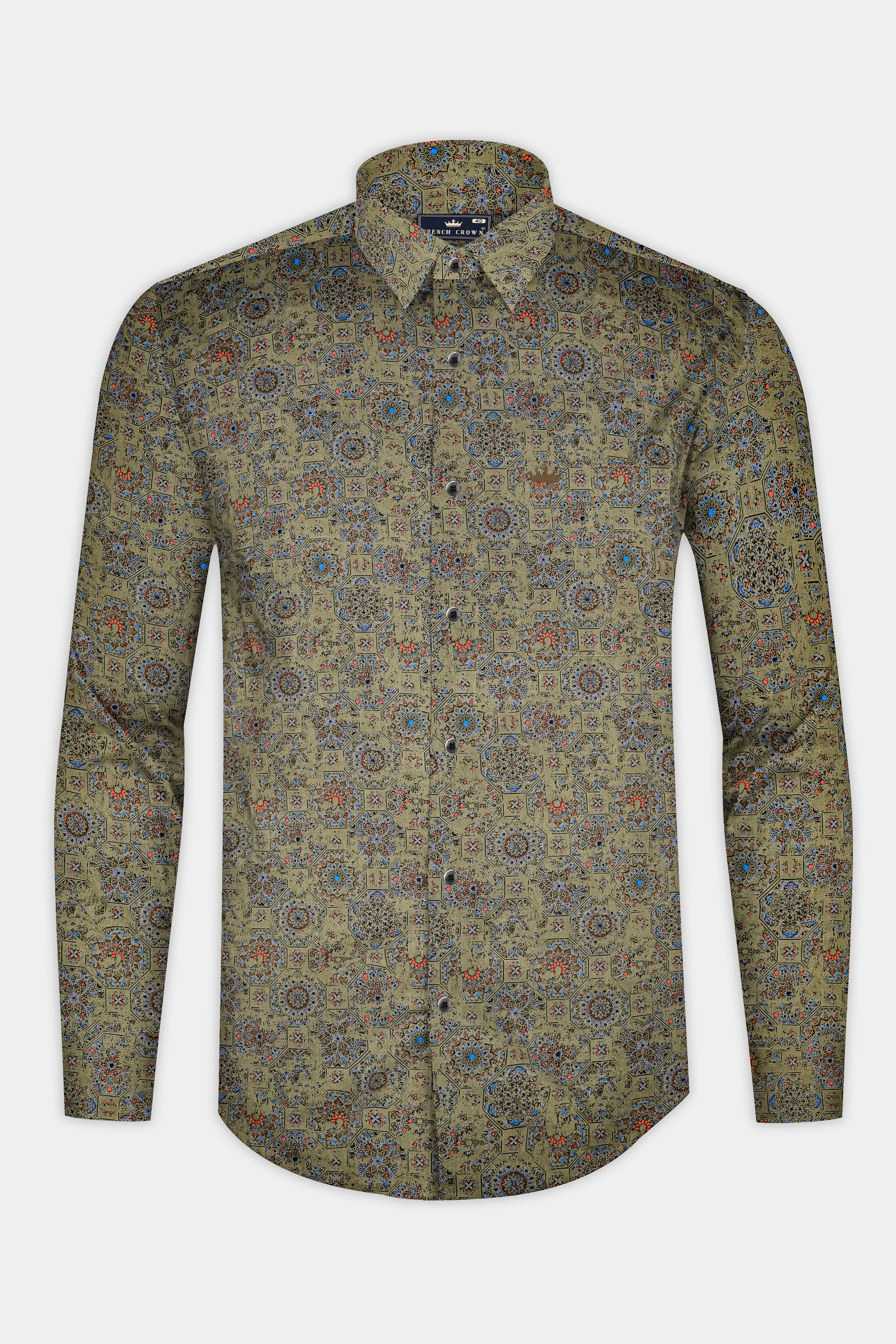 Brownish Green Printed Super Soft Premium Cotton Shirt 12893-BLK-38, 12893-BLK-H-38, 12893-BLK-39, 12893-BLK-H-39, 12893-BLK-40, 12893-BLK-H-40, 12893-BLK-42, 12893-BLK-H-42, 12893-BLK-44, 12893-BLK-H-44, 12893-BLK-46, 12893-BLK-H-46, 12893-BLK-48, 12893-BLK-H-48, 12893-BLK-50, 12893-BLK-H-50, 12893-BLK-52, 12893-BLK-H-52