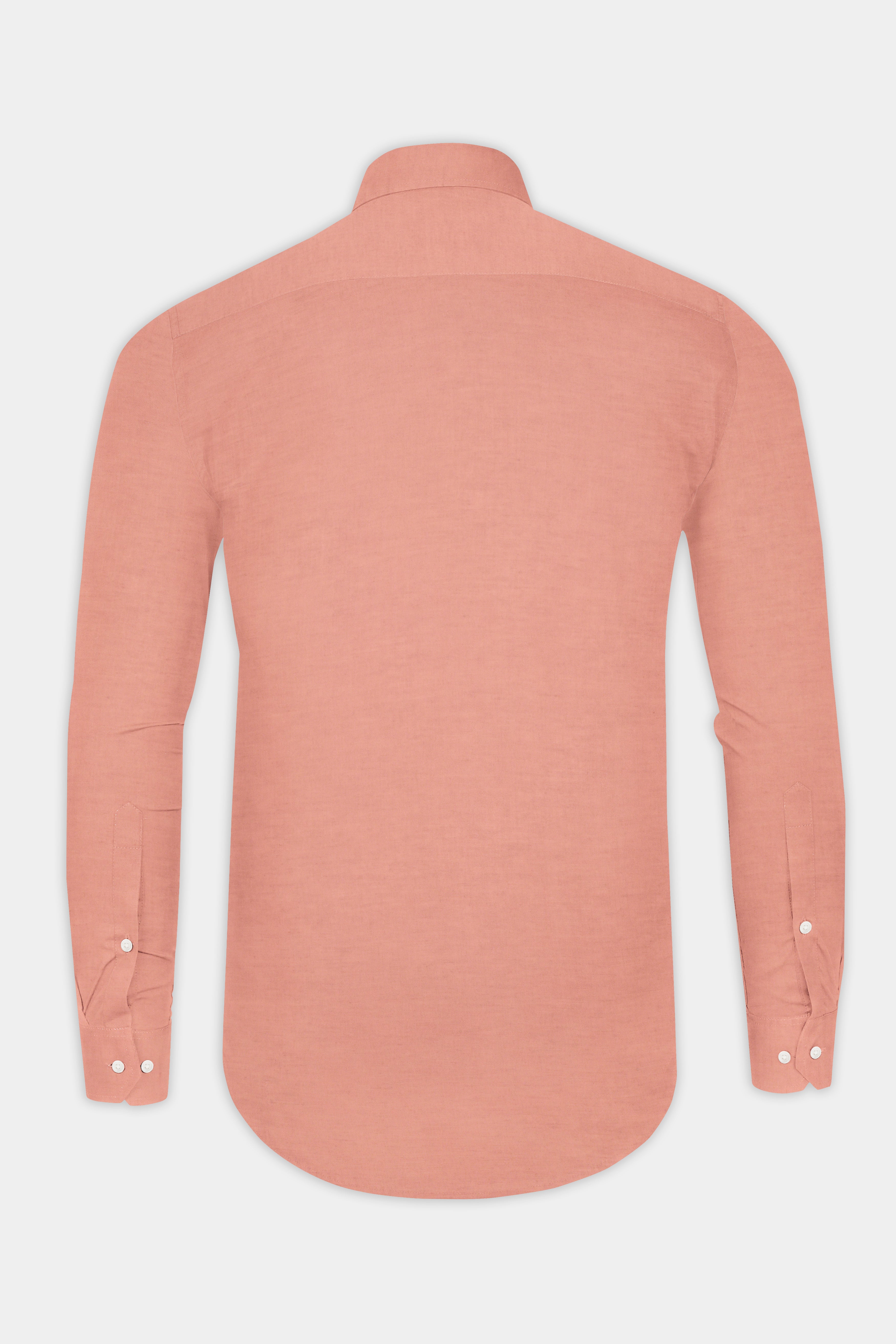 Tangerine Peach Solid Tencel Linen Luxurious Blend Shirt 12942-38, 12942-H-38, 12942-39, 12942-H-39, 12942-40, 12942-H-40, 12942-42, 12942-H-42, 12942-44, 12942-H-44, 12942-46, 12942-H-46, 12942-48, 12942-H-48, 12942-50, 12942-H-50, 12942-52, 12942-H-52