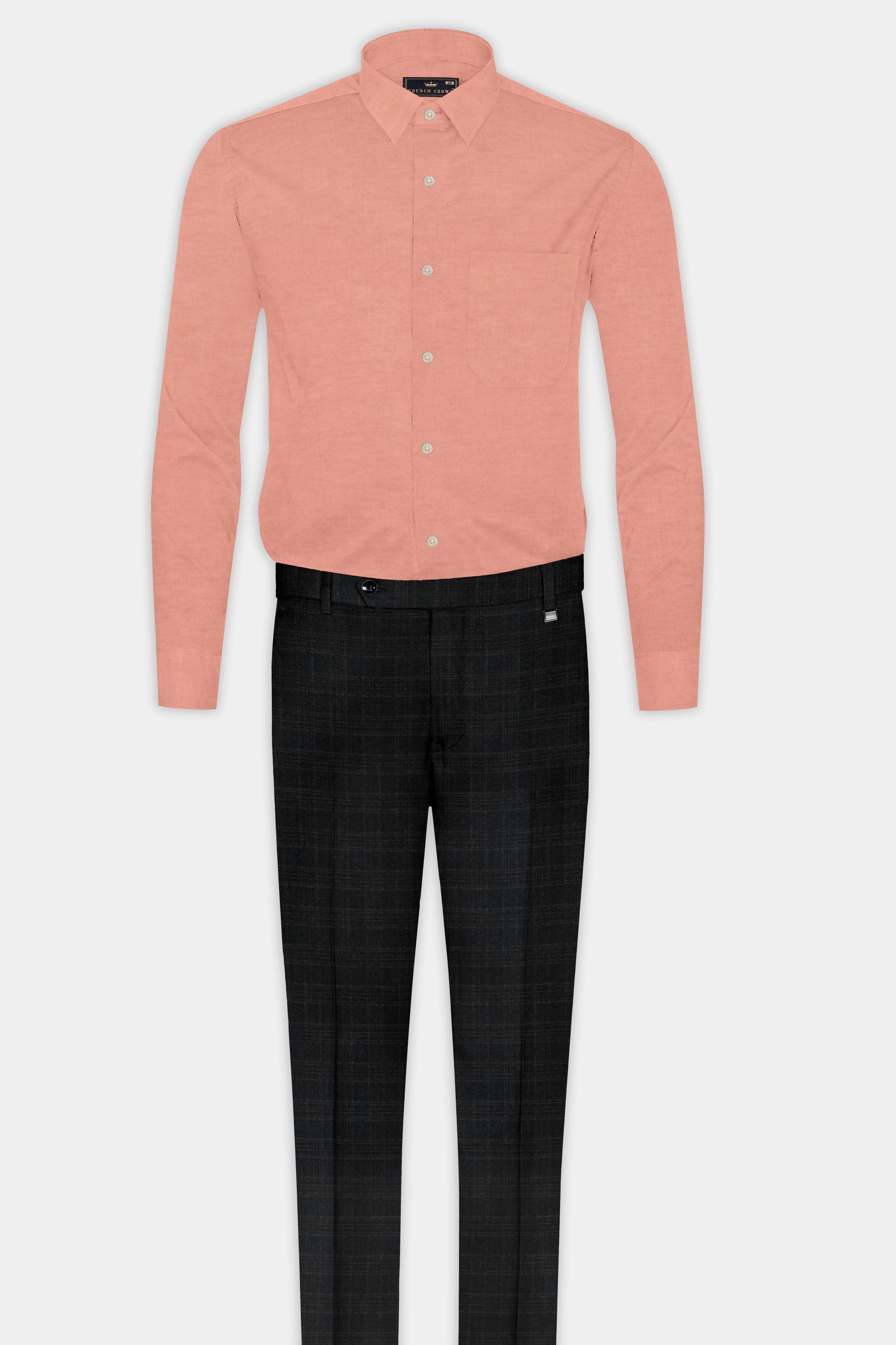 Tangerine Peach Solid Tencel Linen Luxurious Blend Shirt 12942-38, 12942-H-38, 12942-39, 12942-H-39, 12942-40, 12942-H-40, 12942-42, 12942-H-42, 12942-44, 12942-H-44, 12942-46, 12942-H-46, 12942-48, 12942-H-48, 12942-50, 12942-H-50, 12942-52, 12942-H-52