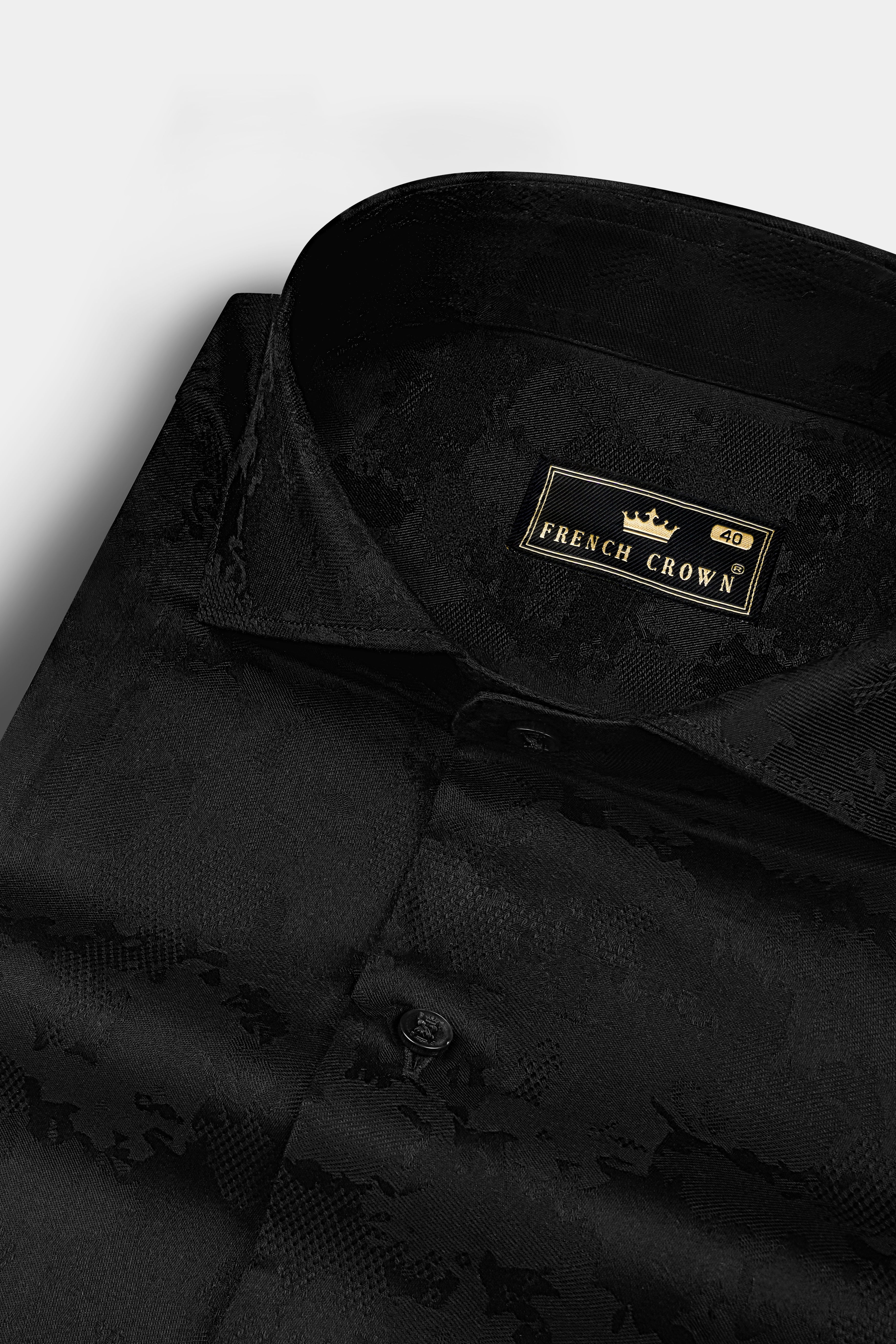 Jade Black Jacquard Textured Premium Cotton Shirt 12947-CA-BLK-38, 12947-CA-BLK-H-38, 12947-CA-BLK-39, 12947-CA-BLK-H-39, 12947-CA-BLK-40, 12947-CA-BLK-H-40, 12947-CA-BLK-42, 12947-CA-BLK-H-42, 12947-CA-BLK-44, 12947-CA-BLK-H-44, 12947-CA-BLK-46, 12947-CA-BLK-H-46, 12947-CA-BLK-48, 12947-CA-BLK-H-48, 12947-CA-BLK-50, 12947-CA-BLK-H-50, 12947-CA-BLK-52, 12947-CA-BLK-H-52