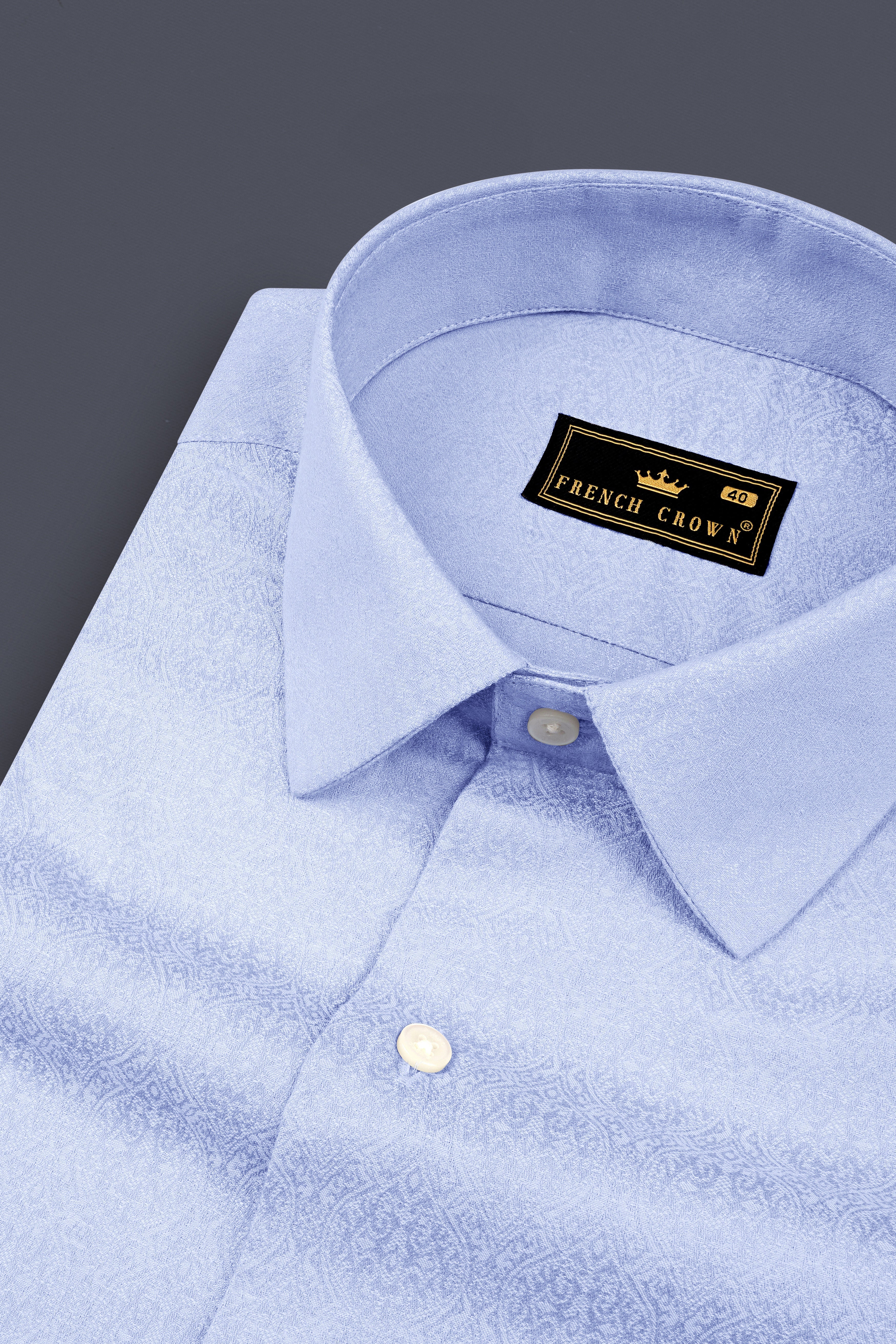 Angel Blue Jacquard Textured Premium Cotton Shirt 12957-38, 12957-H-38, 12957-39, 12957-H-39, 12957-40, 12957-H-40, 12957-42, 12957-H-42, 12957-44, 12957-H-44, 12957-46, 12957-H-46, 12957-48, 12957-H-48, 12957-50, 12957-H-50, 12957-52, 12957-H-52