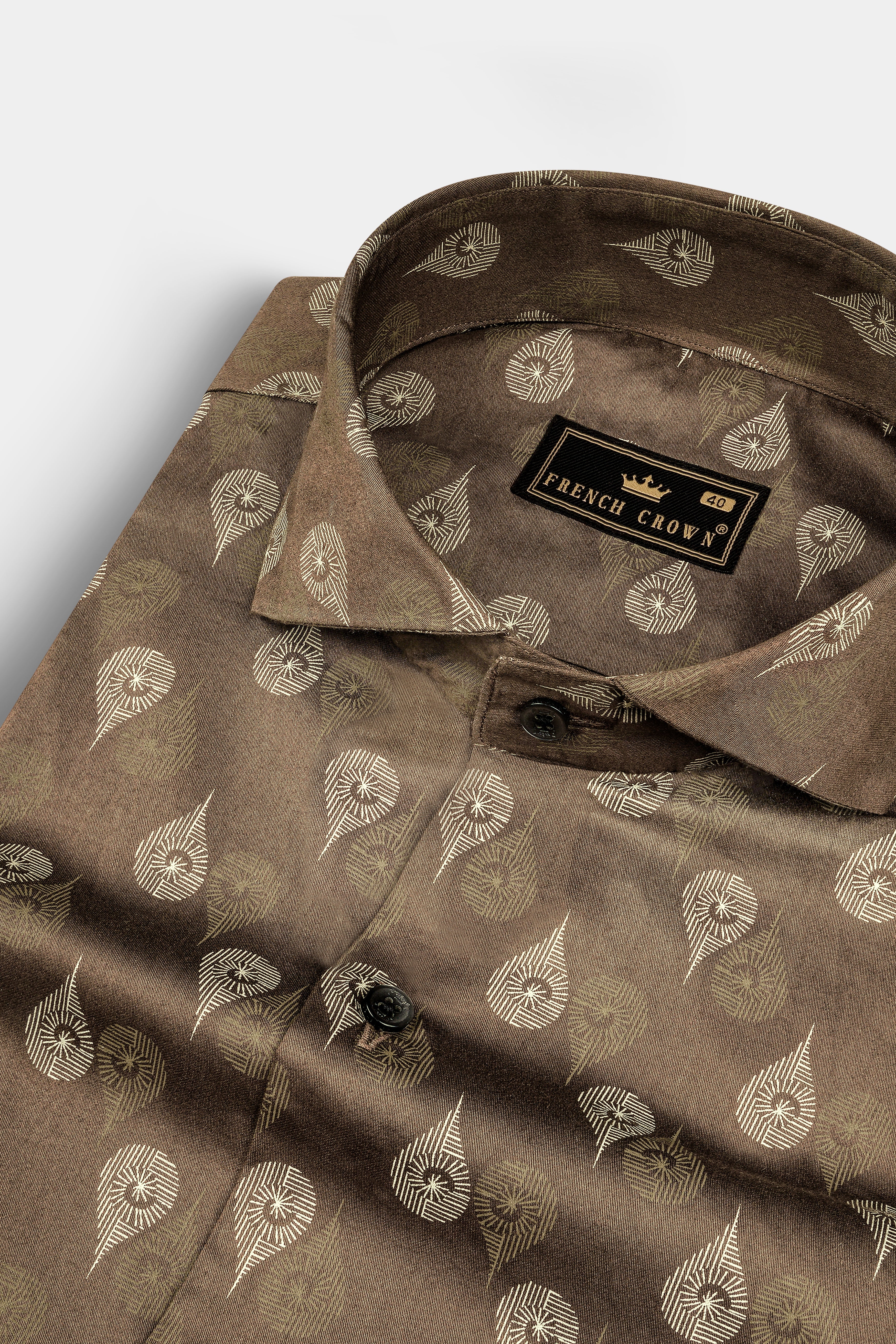 Sandstone Brown Printed Subtle Sheen Super Soft Premium Cotton Shirt 12959-CA-BLK-38, 12959-CA-BLK-H-38, 12959-CA-BLK-39, 12959-CA-BLK-H-39, 12959-CA-BLK-40, 12959-CA-BLK-H-40, 12959-CA-BLK-42, 12959-CA-BLK-H-42, 12959-CA-BLK-44, 12959-CA-BLK-H-44, 12959-CA-BLK-46, 12959-CA-BLK-H-46, 12959-CA-BLK-48, 12959-CA-BLK-H-48, 12959-CA-BLK-50, 12959-CA-BLK-H-50, 12959-CA-BLK-52, 12959-CA-BLK-H-52