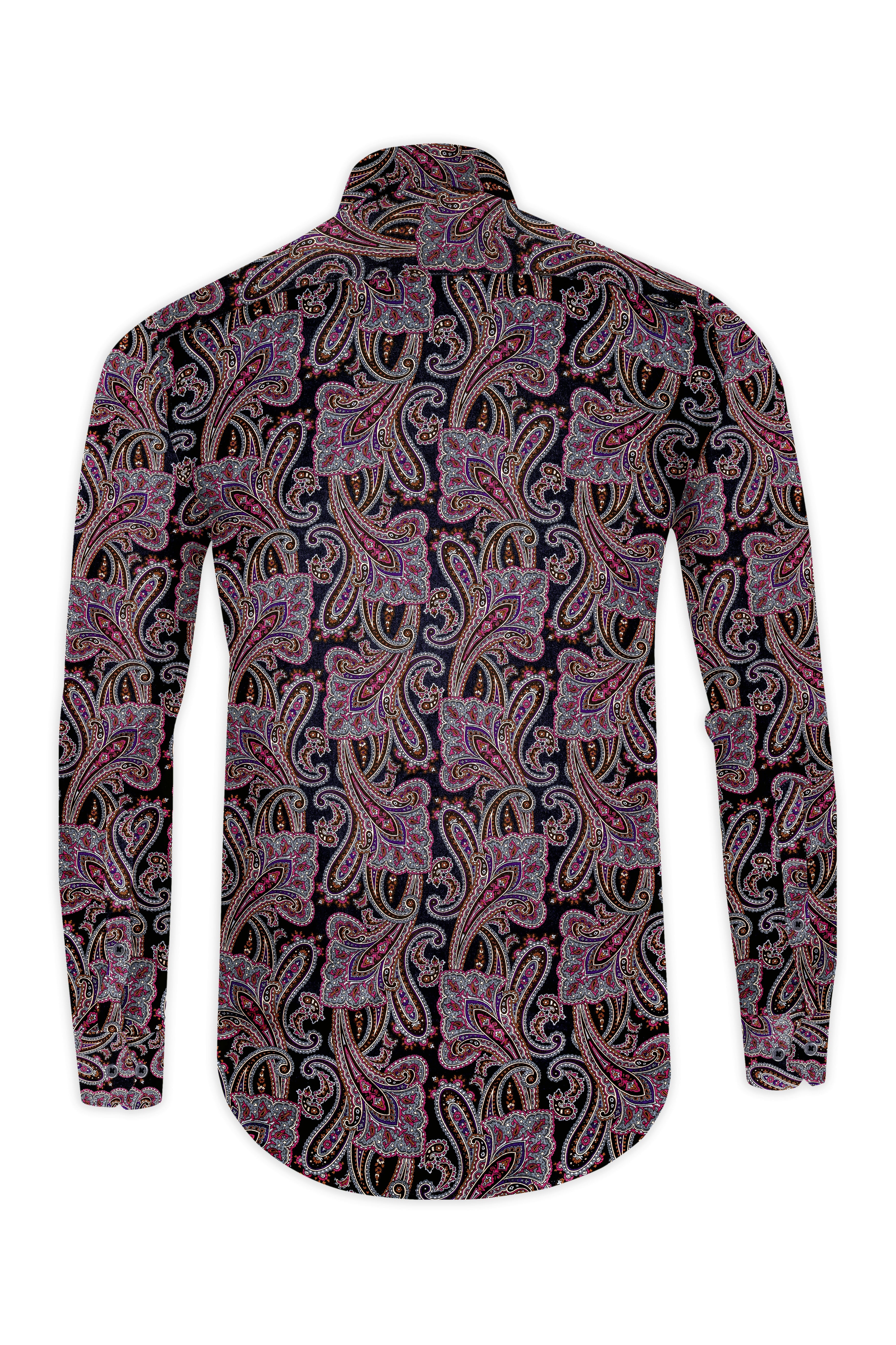 Thulian Pink And Jade Black Paisley Printed Subtle Sheen Super Soft Premium Cotton Shirt 13006-BLK-38, 13006-BLK-H-38, 13006-BLK-39, 13006-BLK-H-39, 13006-BLK-40, 13006-BLK-H-40, 13006-BLK-42, 13006-BLK-H-42, 13006-BLK-44, 13006-BLK-H-44, 13006-BLK-46, 13006-BLK-H-46, 13006-BLK-48, 13006-BLK-H-48, 13006-BLK-50, 13006-BLK-H-50, 13006-BLK-52, 13006-BLK-H-52