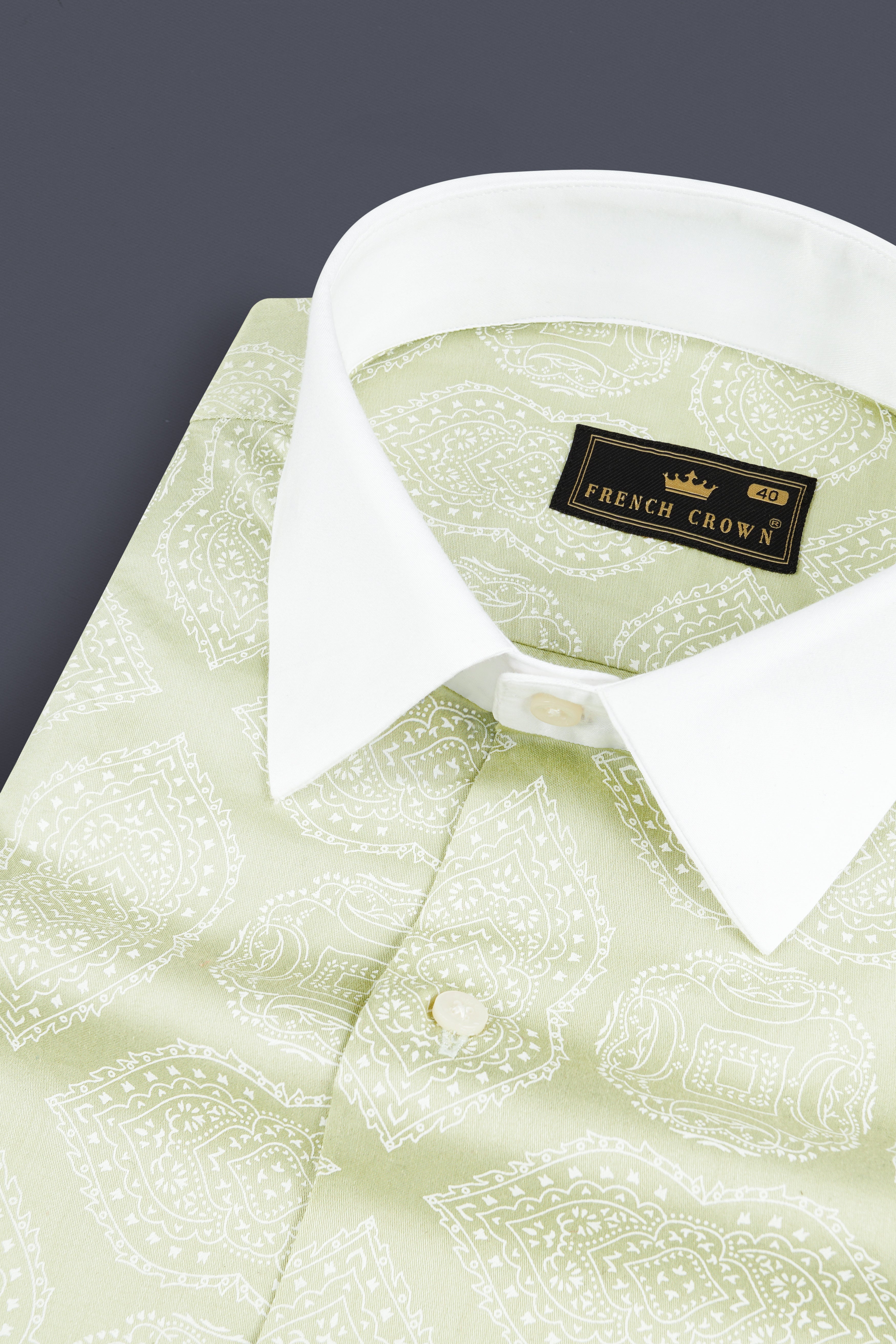 Thistle Green Printed Subtle Sheen Super Soft Premium Cotton Shirt 13016-WCC-38, 13016-WCC-H-38, 13016-WCC-39, 13016-WCC-H-39, 13016-WCC-40, 13016-WCC-H-40, 13016-WCC-42, 13016-WCC-H-42, 13016-WCC-44, 13016-WCC-H-44, 13016-WCC-46, 13016-WCC-H-46, 13016-WCC-48, 13016-WCC-H-48, 13016-WCC-50, 13016-WCC-H-50, 13016-WCC-52, 13016-WCC-H-52