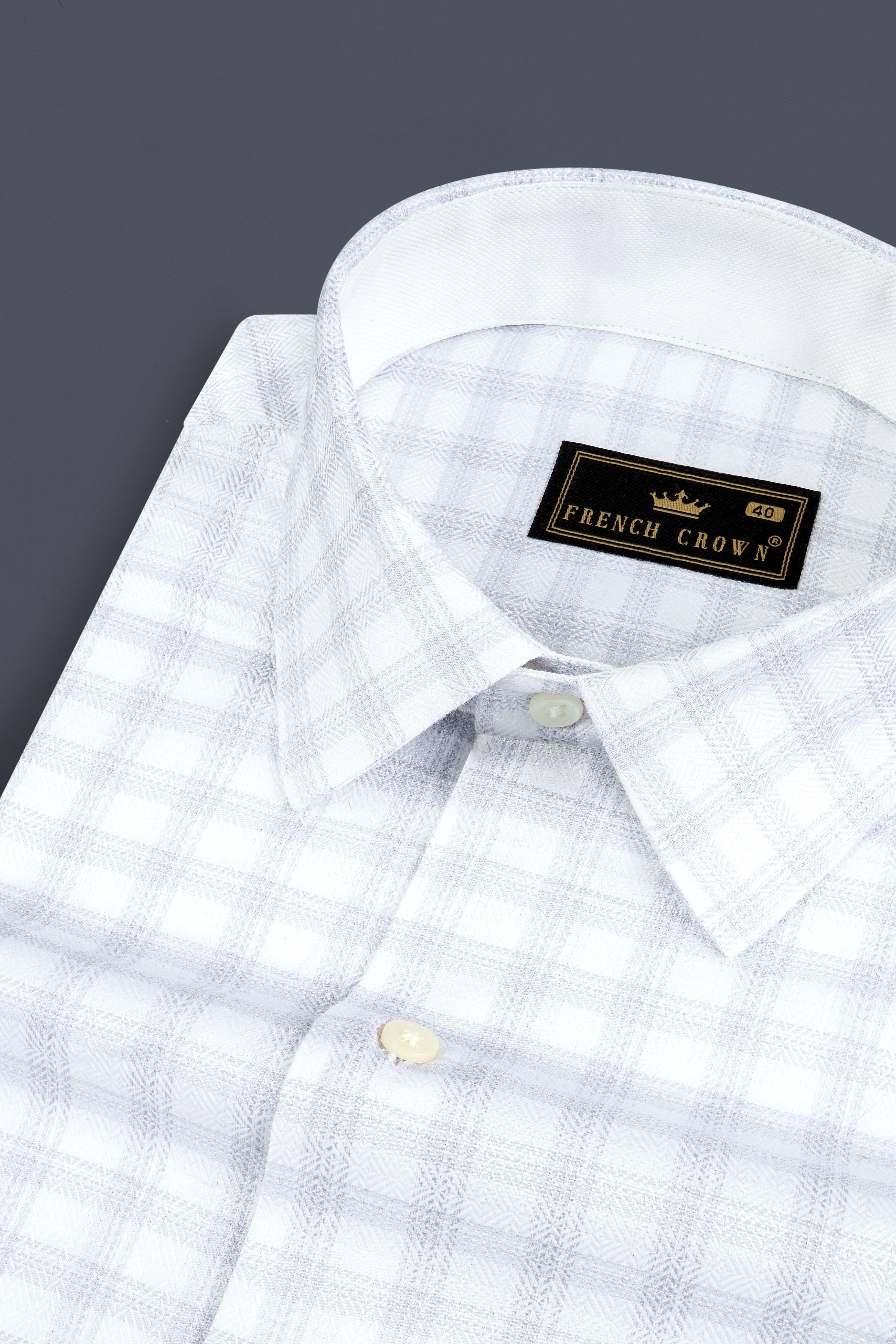 Hawkes Blue And Bright White checked Jacquard Textured Premium Cotton Shirt 13022-CP-38, 13022-CP-H-38, 13022-CP-39, 13022-CP-H-39, 13022-CP-40, 13022-CP-H-40, 13022-CP-42, 13022-CP-H-42, 13022-CP-44, 13022-CP-H-44, 13022-CP-46, 13022-CP-H-46, 13022-CP-48, 13022-CP-H-48, 13022-CP-50, 13022-CP-H-50, 13022-CP-52, 13022-CP-H-52
