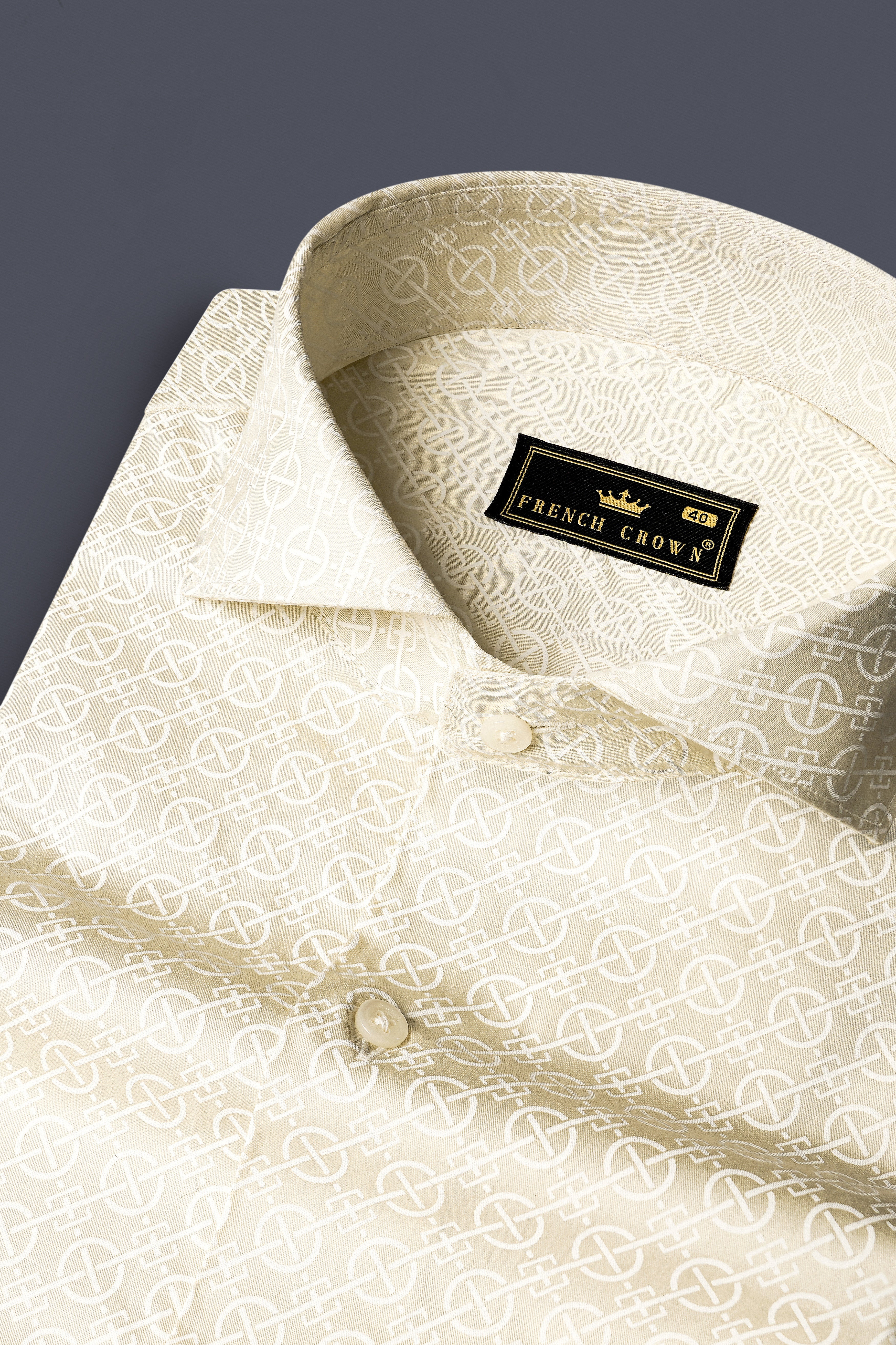 Almond Cream Prints Subtle Sheen Super Soft Premium Cotton Shirt 13085-CA-38, 13085-CA-H-38, 13085-CA-39, 13085-CA-H-39, 13085-CA-40, 13085-CA-H-40, 13085-CA-42, 13085-CA-H-42, 13085-CA-44, 13085-CA-H-44, 13085-CA-46, 13085-CA-H-46, 13085-CA-48, 13085-CA-H-48, 13085-CA-50, 13085-CA-H-50, 13085-CA-52, 13085-CA-H-52