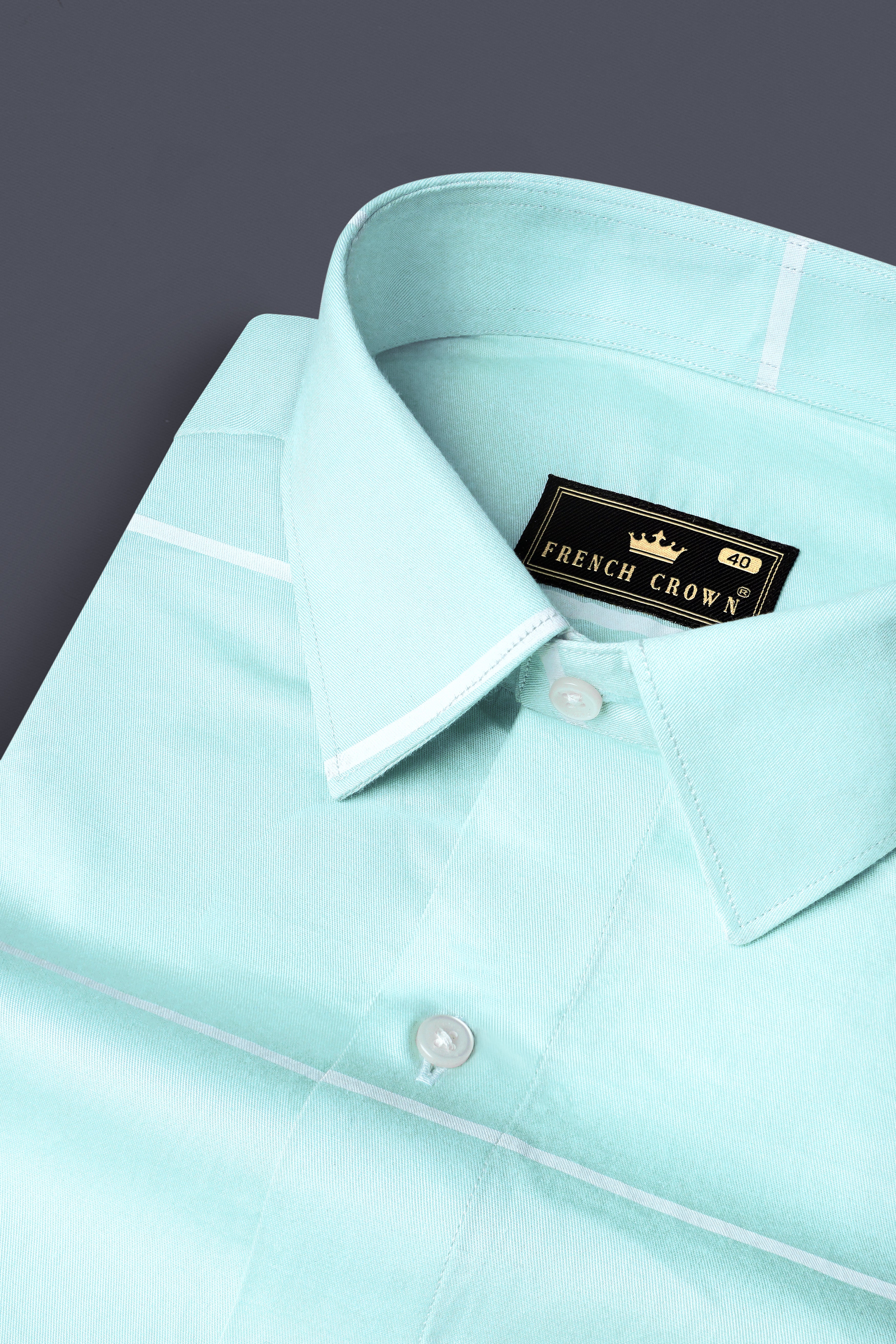 Blizzard Blue Striped Twill Premium Cotton Shirt 13090-38, 13090-H-38, 13090-39, 13090-H-39, 13090-40, 13090-H-40, 13090-42, 13090-H-42, 13090-44, 13090-H-44, 13090-46, 13090-H-46, 13090-48, 13090-H-48, 13090-50, 13090-H-50, 13090-52, 13090-H-52