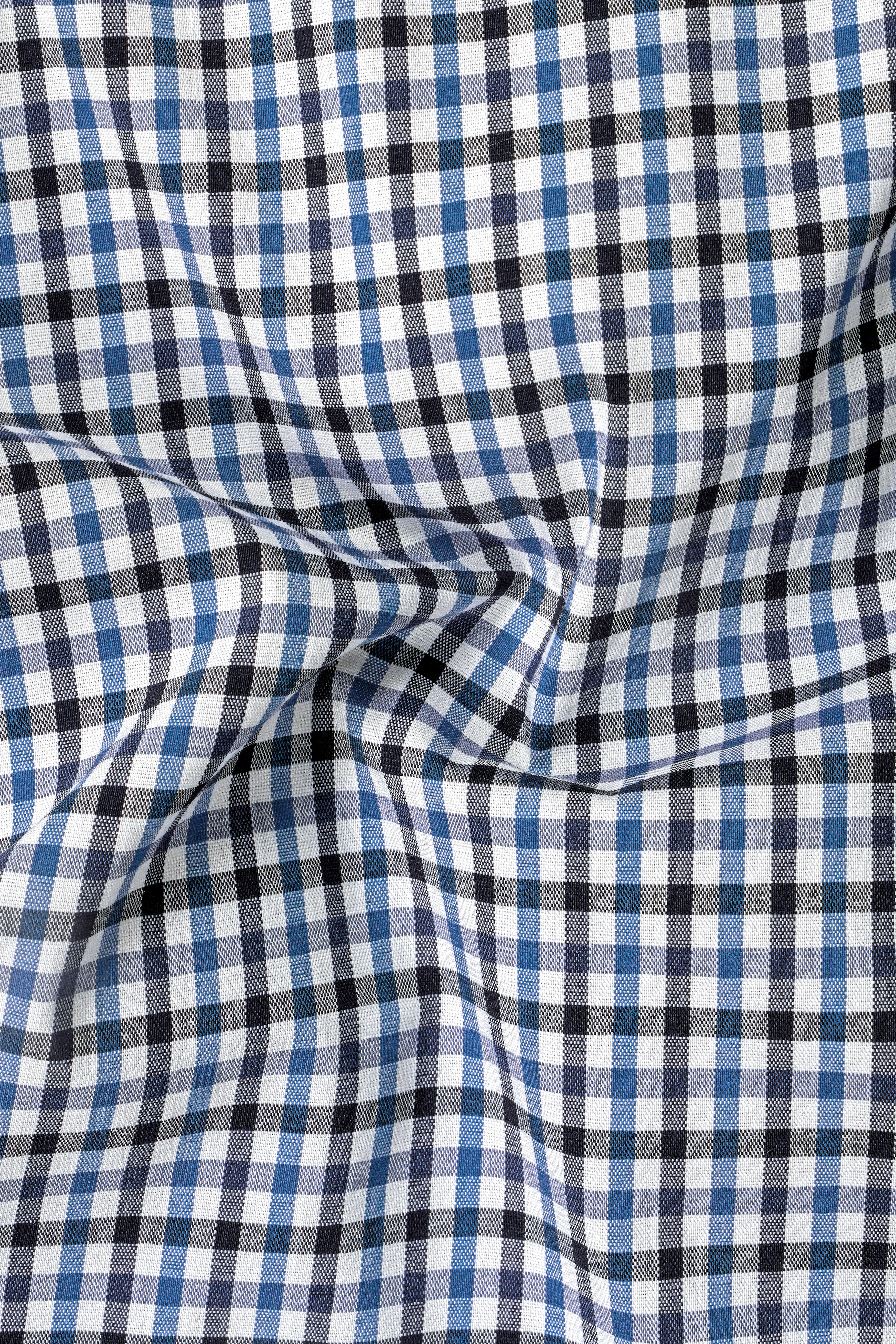 Calypso Blue And Bright White Checked Premium Giza Cotton Shirt 13094-BLK-38, 13094-BLK-H-38, 13094-BLK-39, 13094-BLK-H-39, 13094-BLK-40, 13094-BLK-H-40, 13094-BLK-42, 13094-BLK-H-42, 13094-BLK-44, 13094-BLK-H-44, 13094-BLK-46, 13094-BLK-H-46, 13094-BLK-48, 13094-BLK-H-48, 13094-BLK-50, 13094-BLK-H-50, 13094-BLK-52, 13094-BLK-H-52