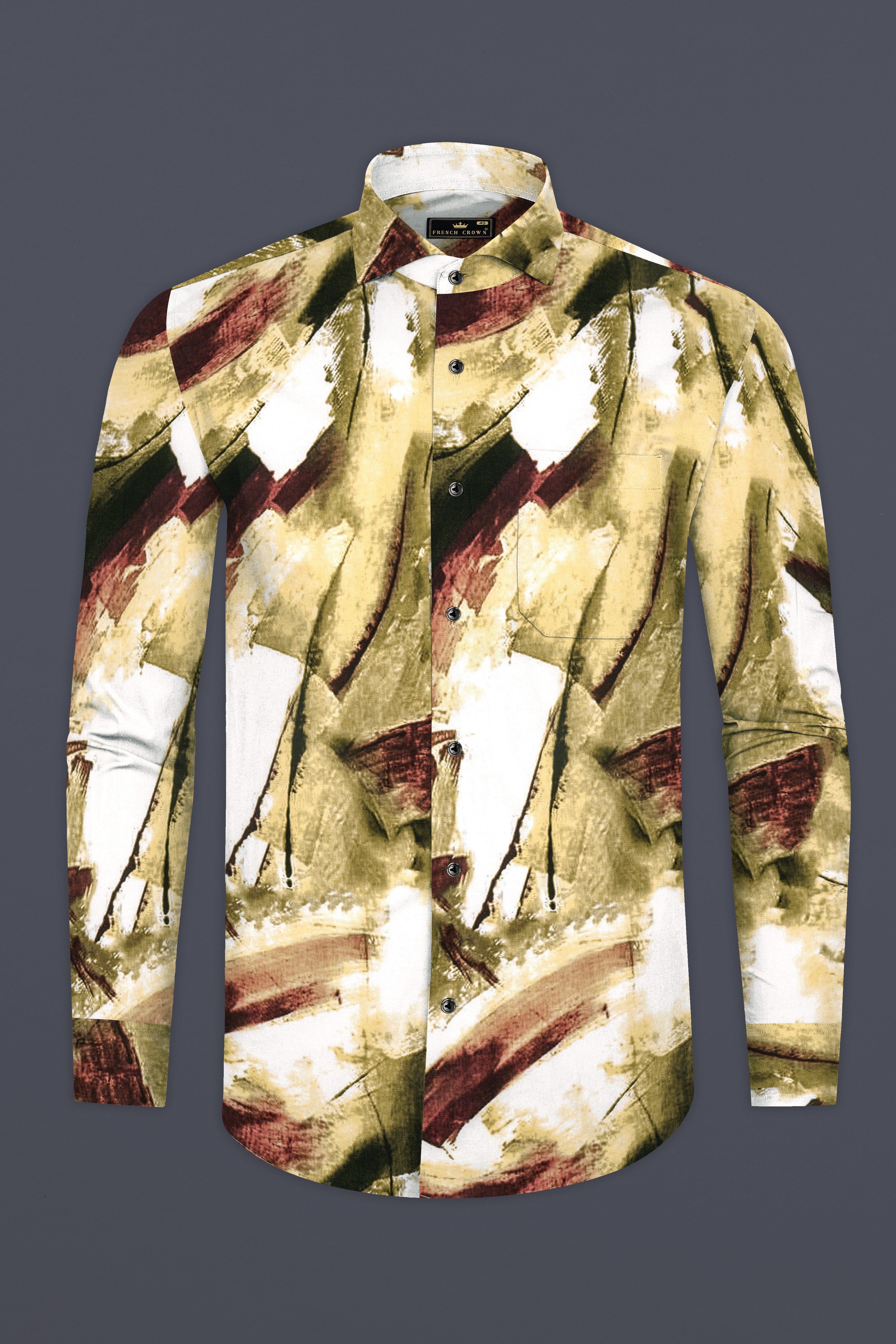Camel Brown And Irish Maroon Abstract Dusty Printed Premium Cotton Shirt 13099-CA-BLK-38, 13099-CA-BLK-H-38, 13099-CA-BLK-39, 13099-CA-BLK-H-39, 13099-CA-BLK-40, 13099-CA-BLK-H-40, 13099-CA-BLK-42, 13099-CA-BLK-H-42, 13099-CA-BLK-44, 13099-CA-BLK-H-44, 13099-CA-BLK-46, 13099-CA-BLK-H-46, 13099-CA-BLK-48, 13099-CA-BLK-H-48, 13099-CA-BLK-50, 13099-CA-BLK-H-50, 13099-CA-BLK-52, 13099-CA-BLK-H-52