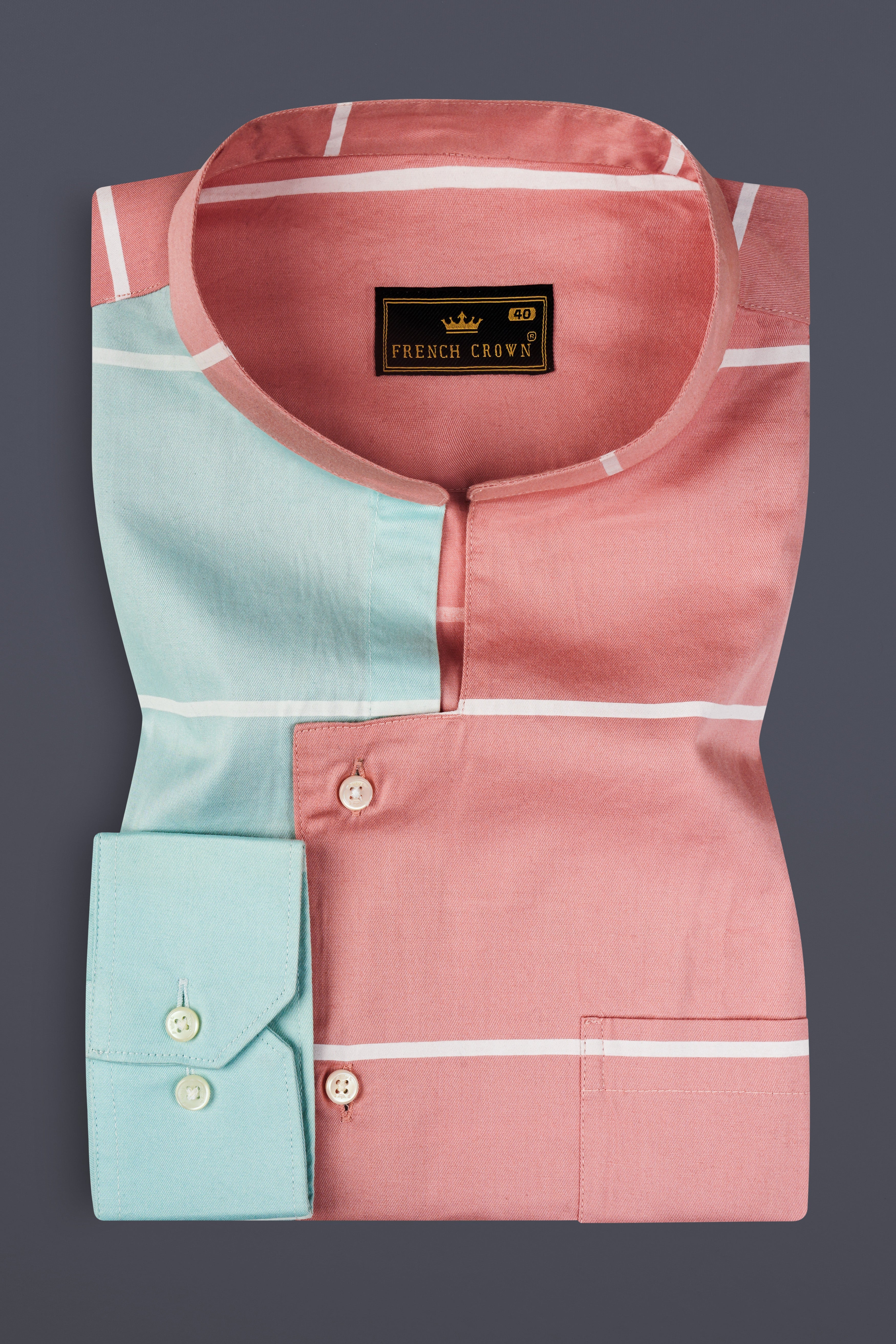 Bizarre Pink And Mercury Blue Striped Oxford Premium Cotton Designer Shirt 13116-M-P431-38, 13116-M-P431-H-38, 13116-M-P431-39, 13116-M-P431-H-39, 13116-M-P431-40, 13116-M-P431-H-40, 13116-M-P431-42, 13116-M-P431-H-42, 13116-M-P431-44, 13116-M-P431-H-44, 13116-M-P431-46, 13116-M-P431-H-46, 13116-M-P431-48, 13116-M-P431-H-48, 13116-M-P431-50, 13116-M-P431-H-50, 13116-M-P431-52, 13116-M-P431-H-52