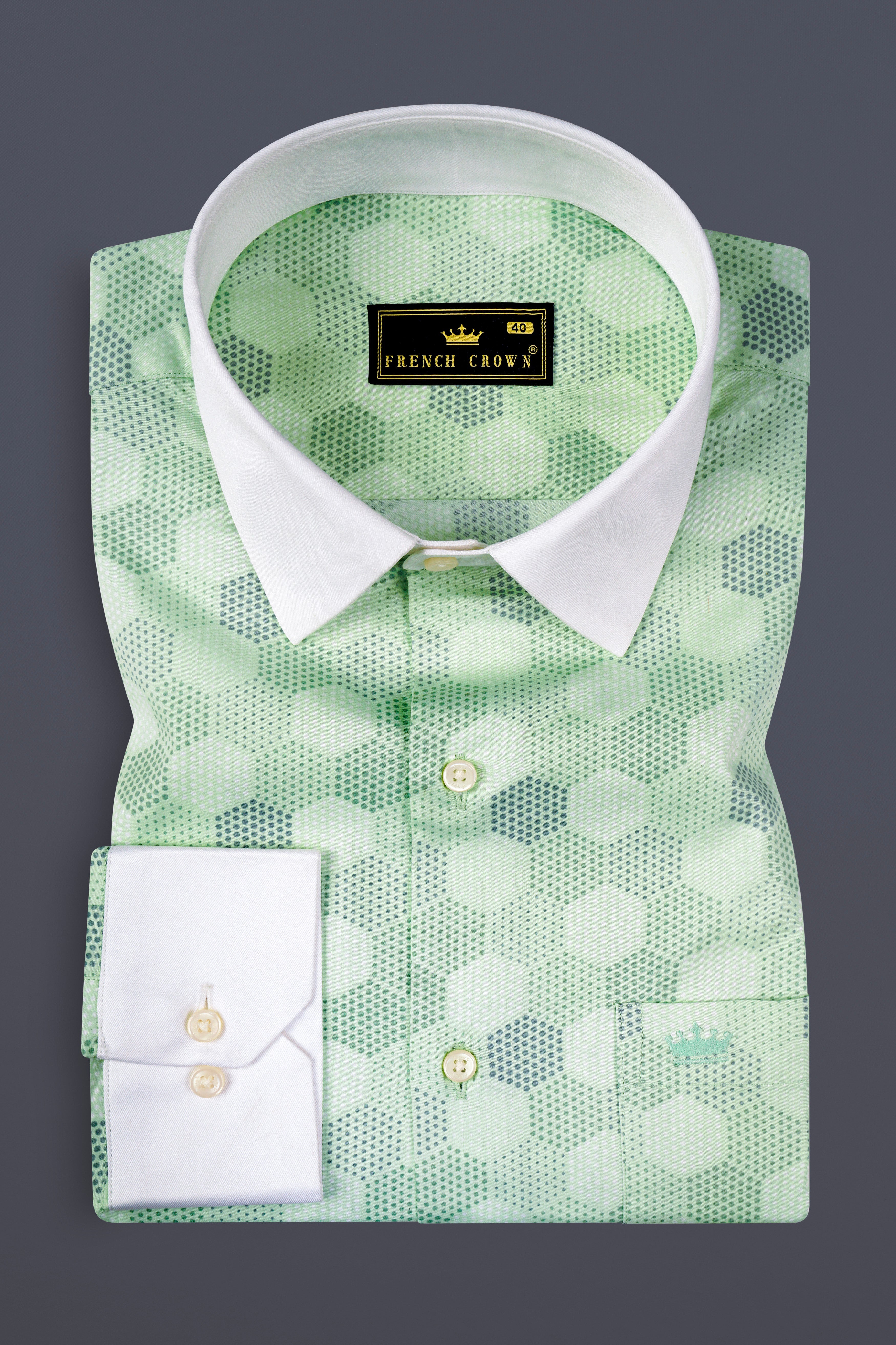 Coriander Green Printed Subtle Sheen Super Soft Premium Cotton Shirt 13117-WCC-38, 13117-WCC-H-38, 13117-WCC-39, 13117-WCC-H-39, 13117-WCC-40, 13117-WCC-H-40, 13117-WCC-42, 13117-WCC-H-42, 13117-WCC-44, 13117-WCC-H-44, 13117-WCC-46, 13117-WCC-H-46, 13117-WCC-48, 13117-WCC-H-48, 13117-WCC-50, 13117-WCC-H-50, 13117-WCC-52, 13117-WCC-H-52