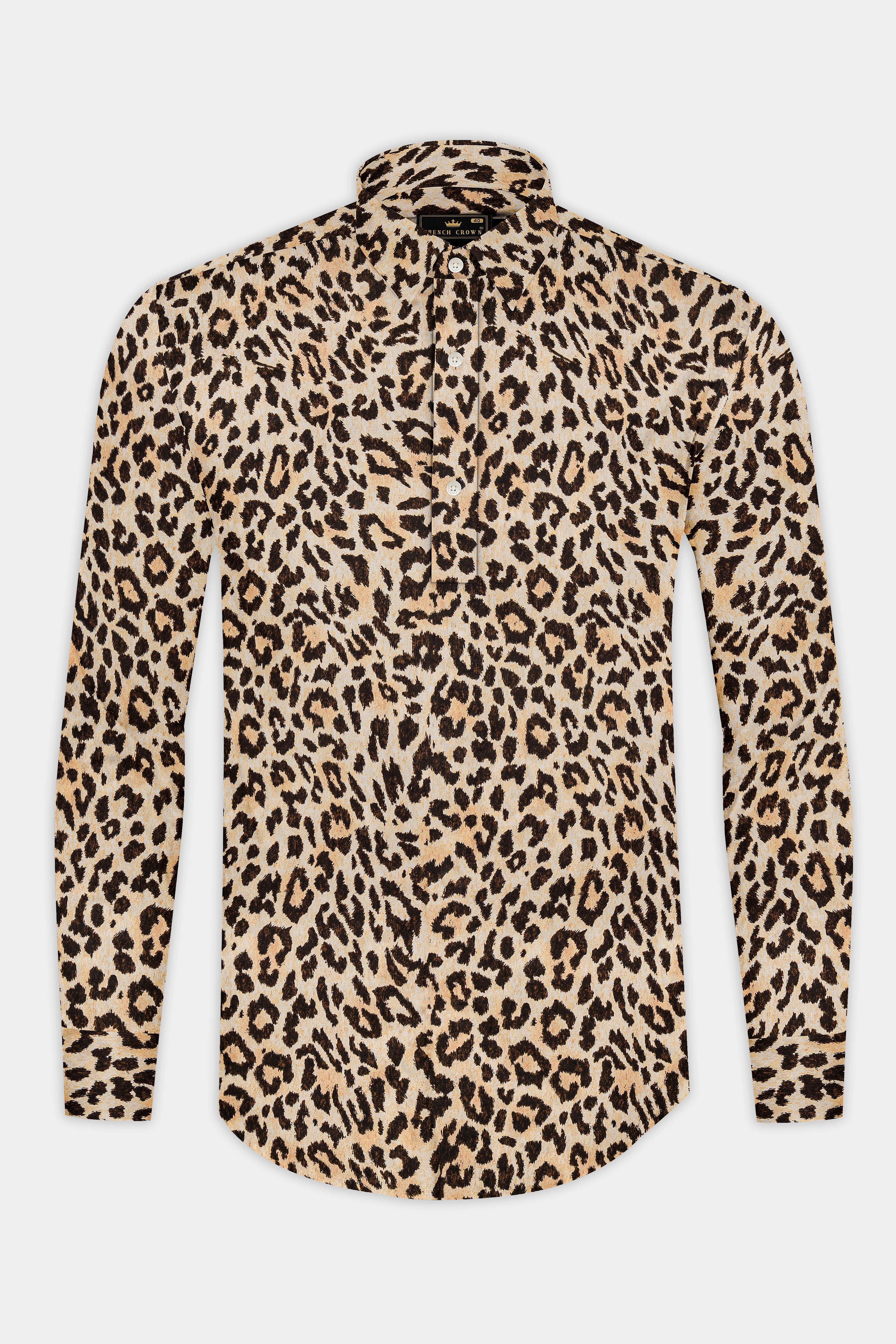 Marino Cream And Birch Brown cheetah Printed Premium Giza Cotton Designer Shirt 13119-P528-38, 13119-P528-H-38, 13119-P528-39, 13119-P528-H-39, 13119-P528-40, 13119-P528-H-40, 13119-P528-42, 13119-P528-H-42, 13119-P528-44, 13119-P528-H-44, 13119-P528-46, 13119-P528-H-46, 13119-P528-48, 13119-P528-H-48, 13119-P528-50, 13119-P528-H-50, 13119-P528-52, 13119-P528-H-52