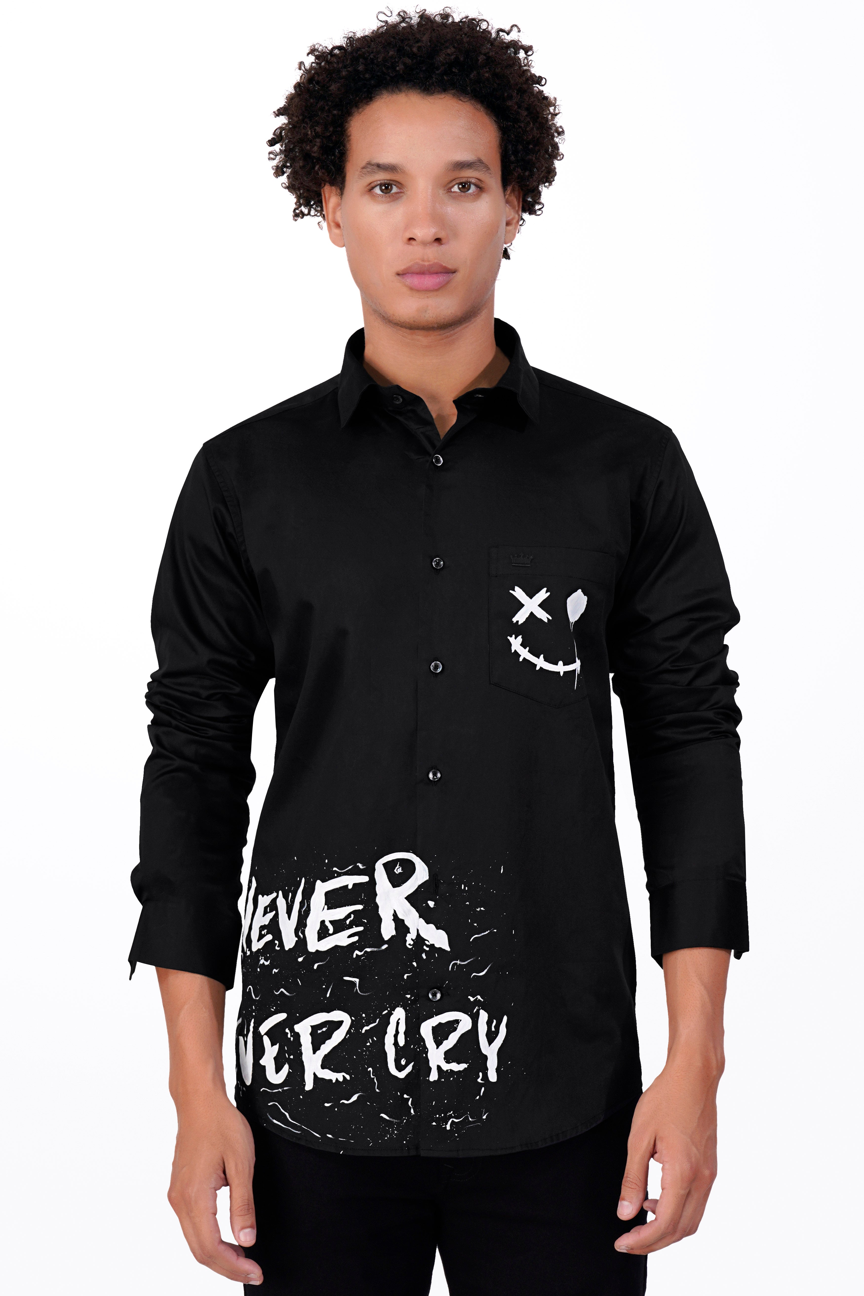 Jade Black Funky Hand Painted Super Soft Premium Cotton Designer Shirt 1312-BLK-ART03-38, 1312-BLK-ART03-H-38, 1312-BLK-ART03-39, 1312-BLK-ART03-H-39, 1312-BLK-ART03-40, 1312-BLK-ART03-H-40, 1312-BLK-ART03-42, 1312-BLK-ART03-H-42, 1312-BLK-ART03-44, 1312-BLK-ART03-H-44, 1312-BLK-ART03-46, 1312-BLK-ART03-H-46, 1312-BLK-ART03-48, 1312-BLK-ART03-H-48, 1312-BLK-ART03-50, 1312-BLK-ART03-H-50, 1312-BLK-ART03-52, 1312-BLK-ART03-H-52