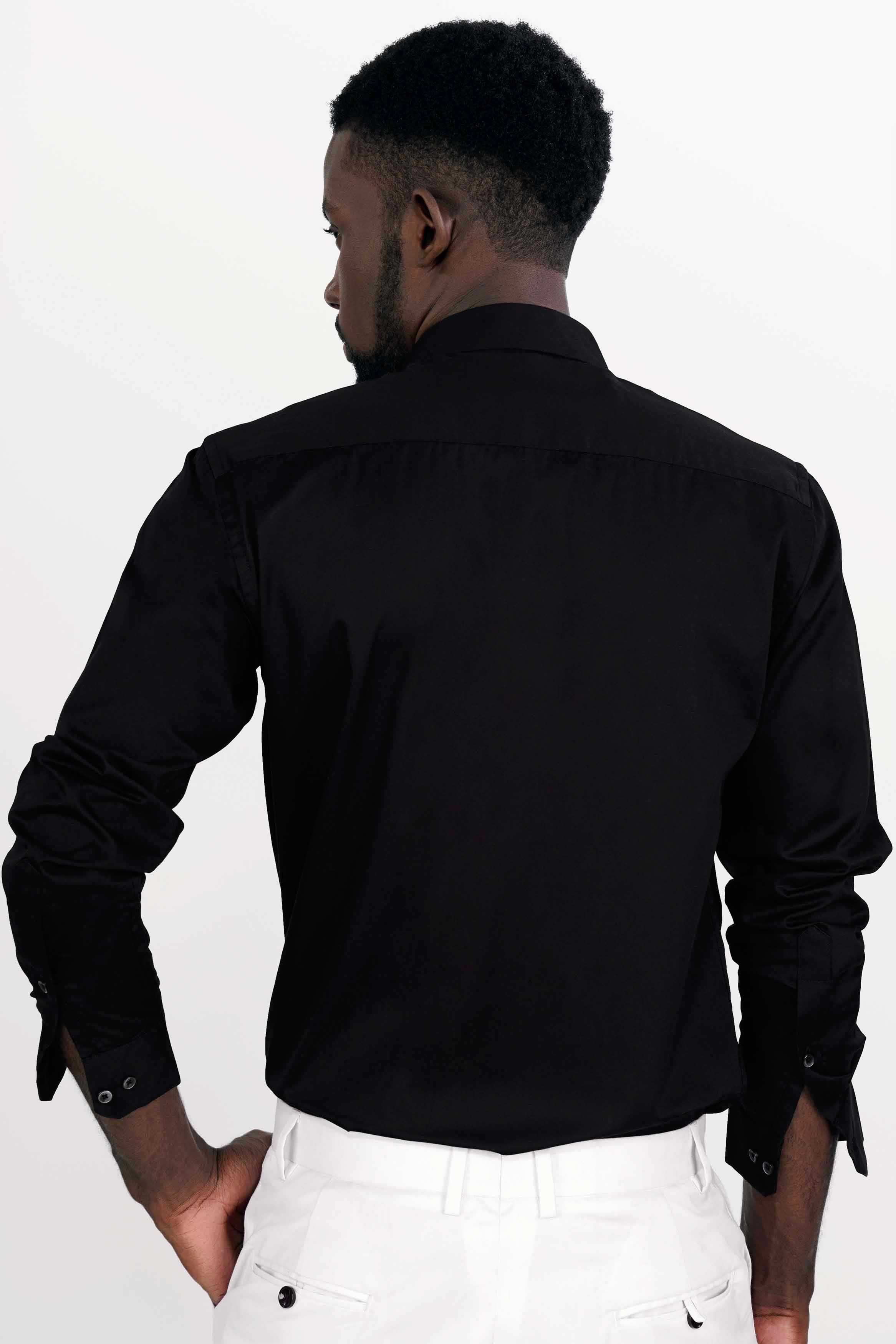 Jade Black champagne flute Embroidered Super Soft Premium Cotton Designer Shirt