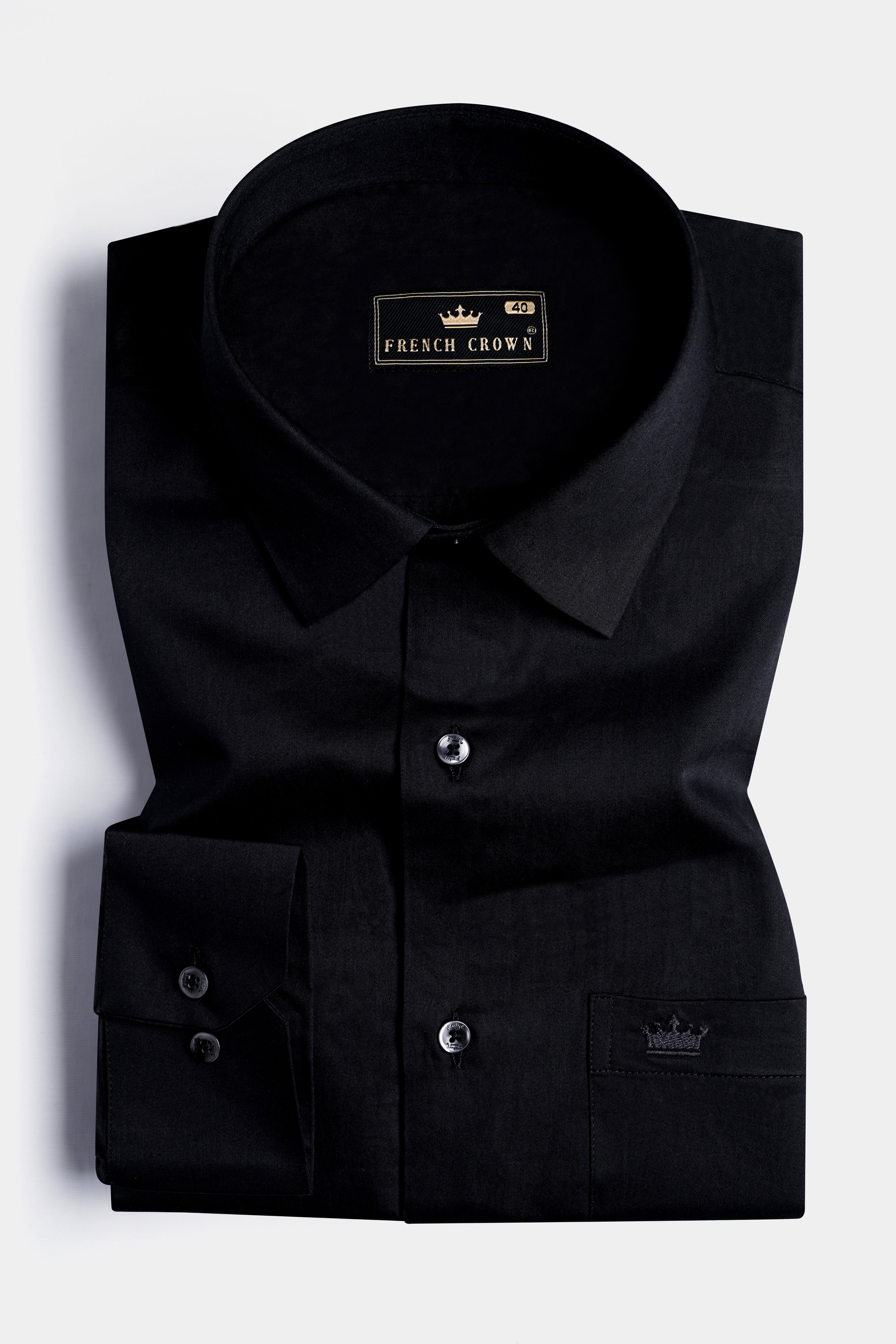 Jade Black Super soft Giza Cotton Shirt