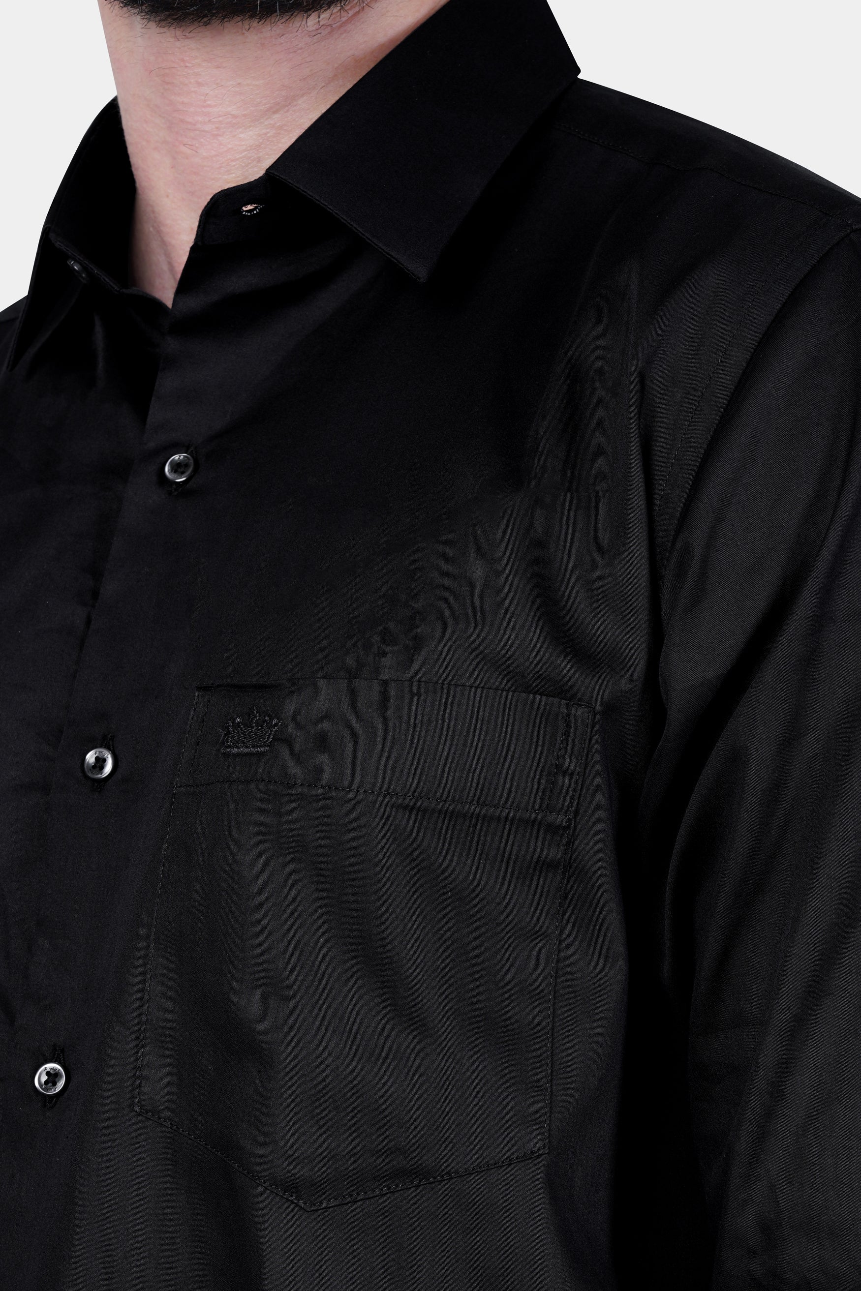 Jade Black Super soft Giza Cotton Shirt