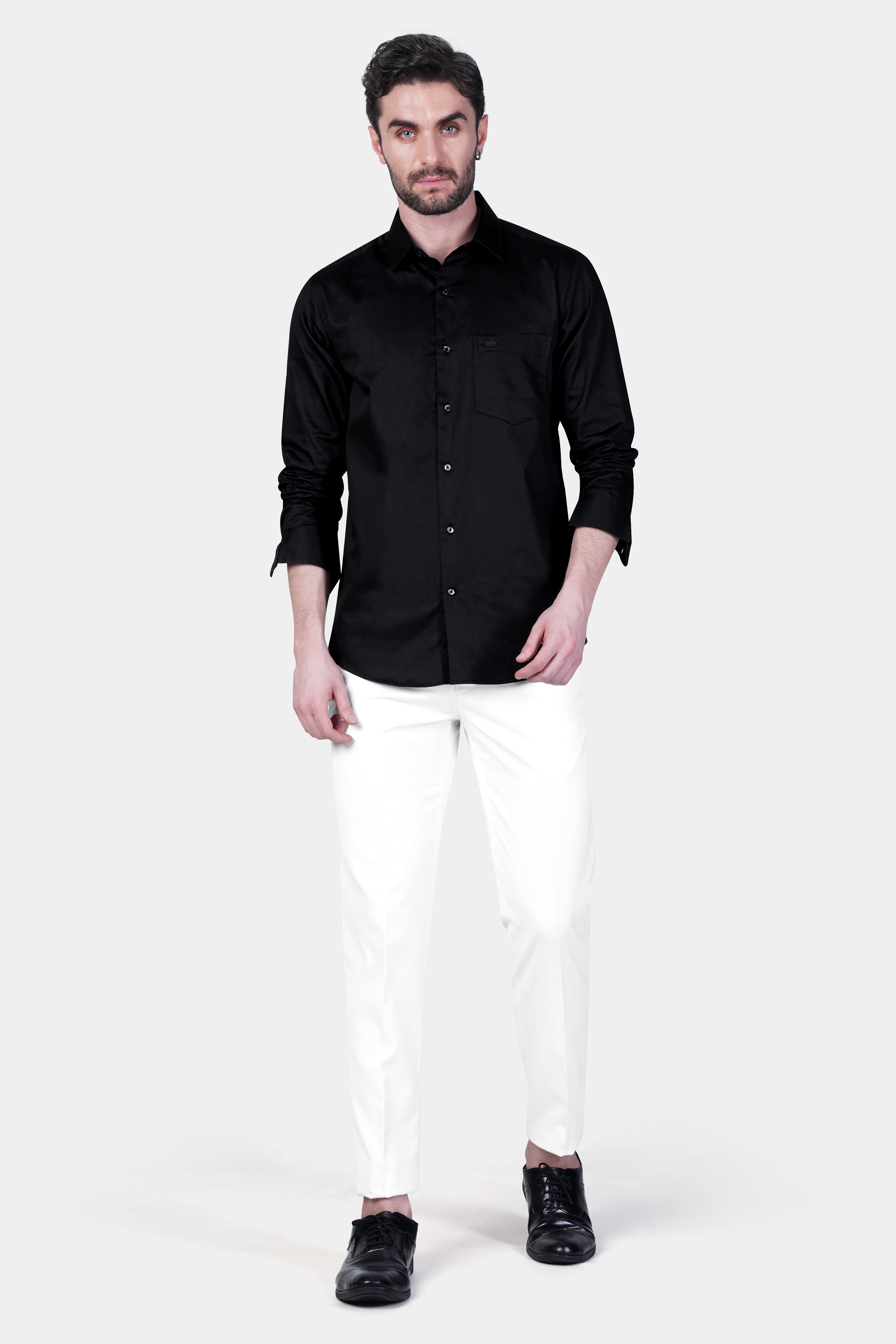 Jade Black Super soft Giza Cotton Shirt