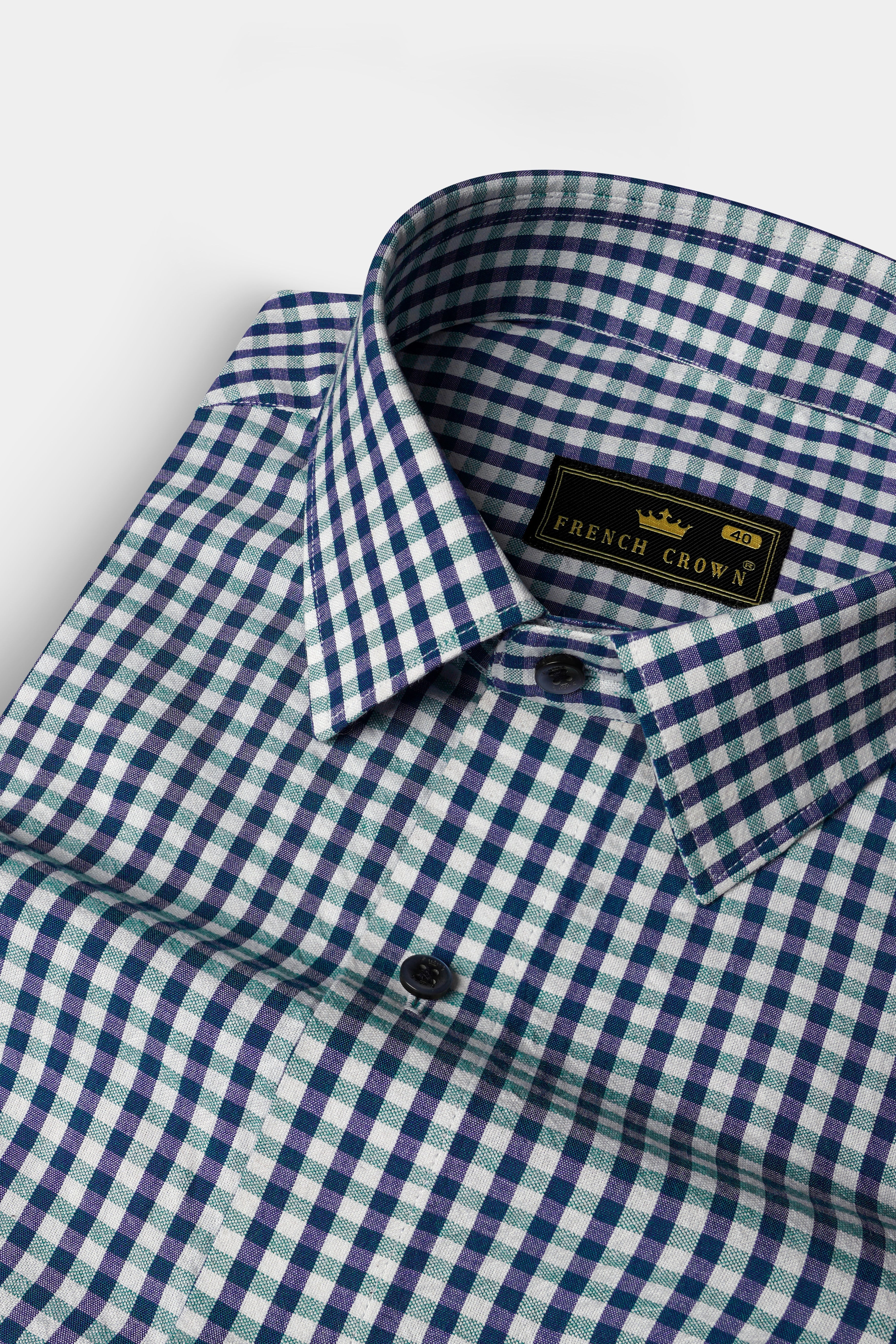 Zodiac Blue And Bright White Gingham Checked Oxford Premium Cotton Shirt 13121-BLE-38, 13121-BLE-H-38, 13121-BLE-39, 13121-BLE-H-39, 13121-BLE-40, 13121-BLE-H-40, 13121-BLE-42, 13121-BLE-H-42, 13121-BLE-44, 13121-BLE-H-44, 13121-BLE-46, 13121-BLE-H-46, 13121-BLE-48, 13121-BLE-H-48, 13121-BLE-50, 13121-BLE-H-50, 13121-BLE-52, 13121-BLE-H-52