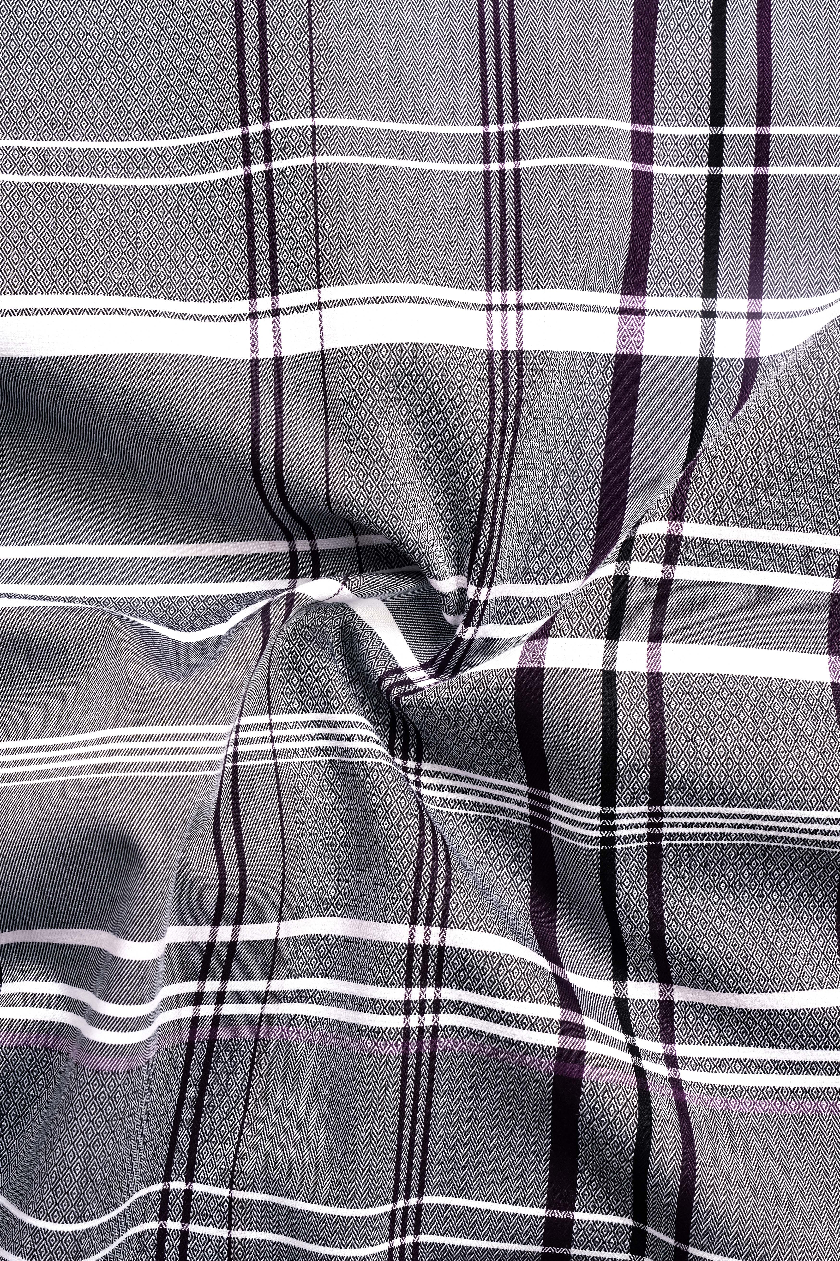 Shuttle Gray And Revolver Purple Checked Dobby Textured Premium Giza Cotton Shirt 13126-CA-BLK-38, 13126-CA-BLK-H-38, 13126-CA-BLK-39, 13126-CA-BLK-H-39, 13126-CA-BLK-40, 13126-CA-BLK-H-40, 13126-CA-BLK-42, 13126-CA-BLK-H-42, 13126-CA-BLK-44, 13126-CA-BLK-H-44, 13126-CA-BLK-46, 13126-CA-BLK-H-46, 13126-CA-BLK-48, 13126-CA-BLK-H-48, 13126-CA-BLK-50, 13126-CA-BLK-H-50, 13126-CA-BLK-52, 13126-CA-BLK-H-52