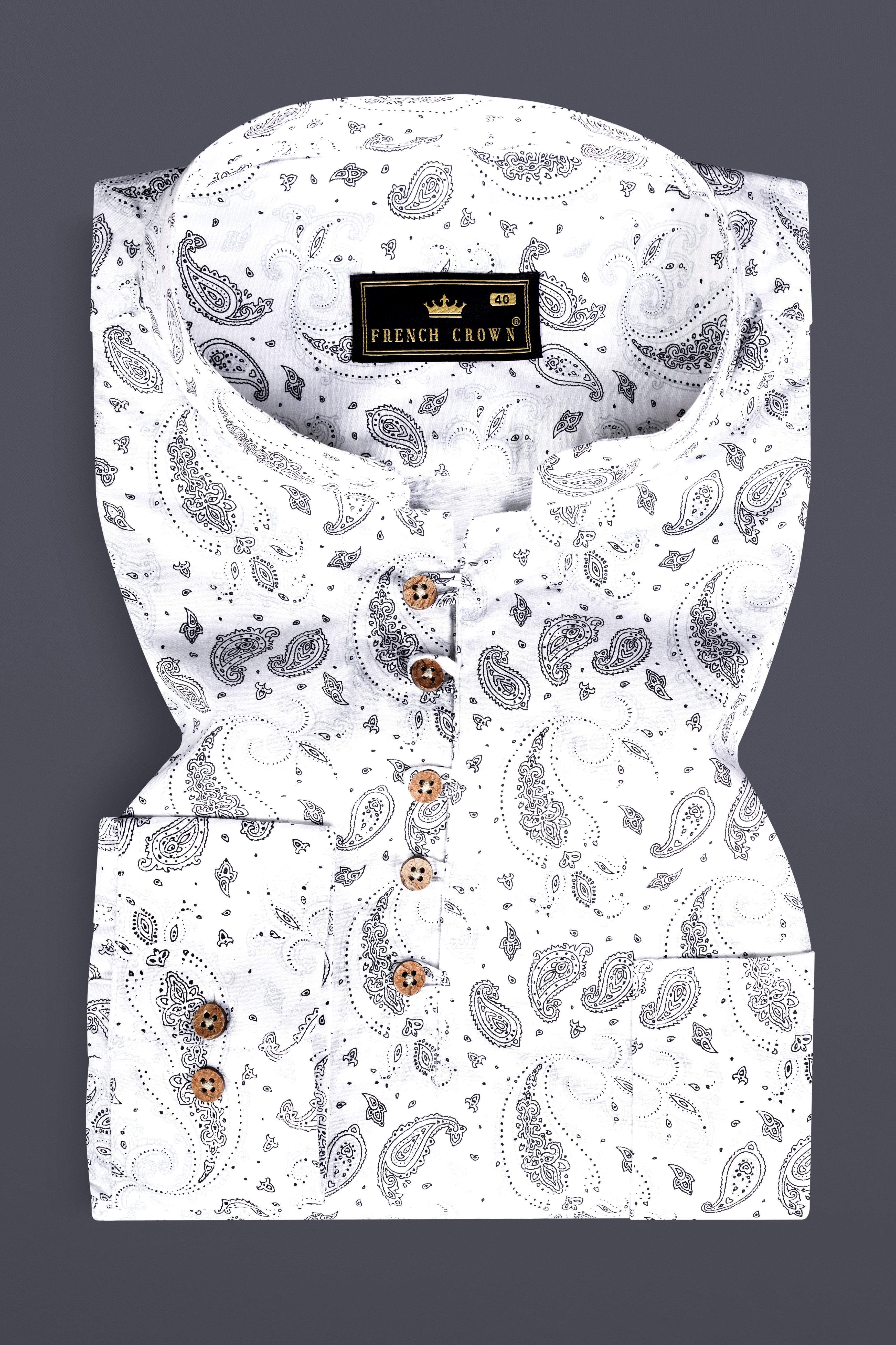 Bright White Paisleys Printed Subtle Sheen Super Soft Premium Cotton Kurta Shirt 13156-KS-38, 13156-KS-H-38, 13156-KS-39, 13156-KS-H-39, 13156-KS-40, 13156-KS-H-40, 13156-KS-42, 13156-KS-H-42, 13156-KS-44, 13156-KS-H-44, 13156-KS-46, 13156-KS-H-46, 13156-KS-48, 13156-KS-H-48, 13156-KS-50, 13156-KS-H-50, 13156-KS-52, 13156-KS-H-52