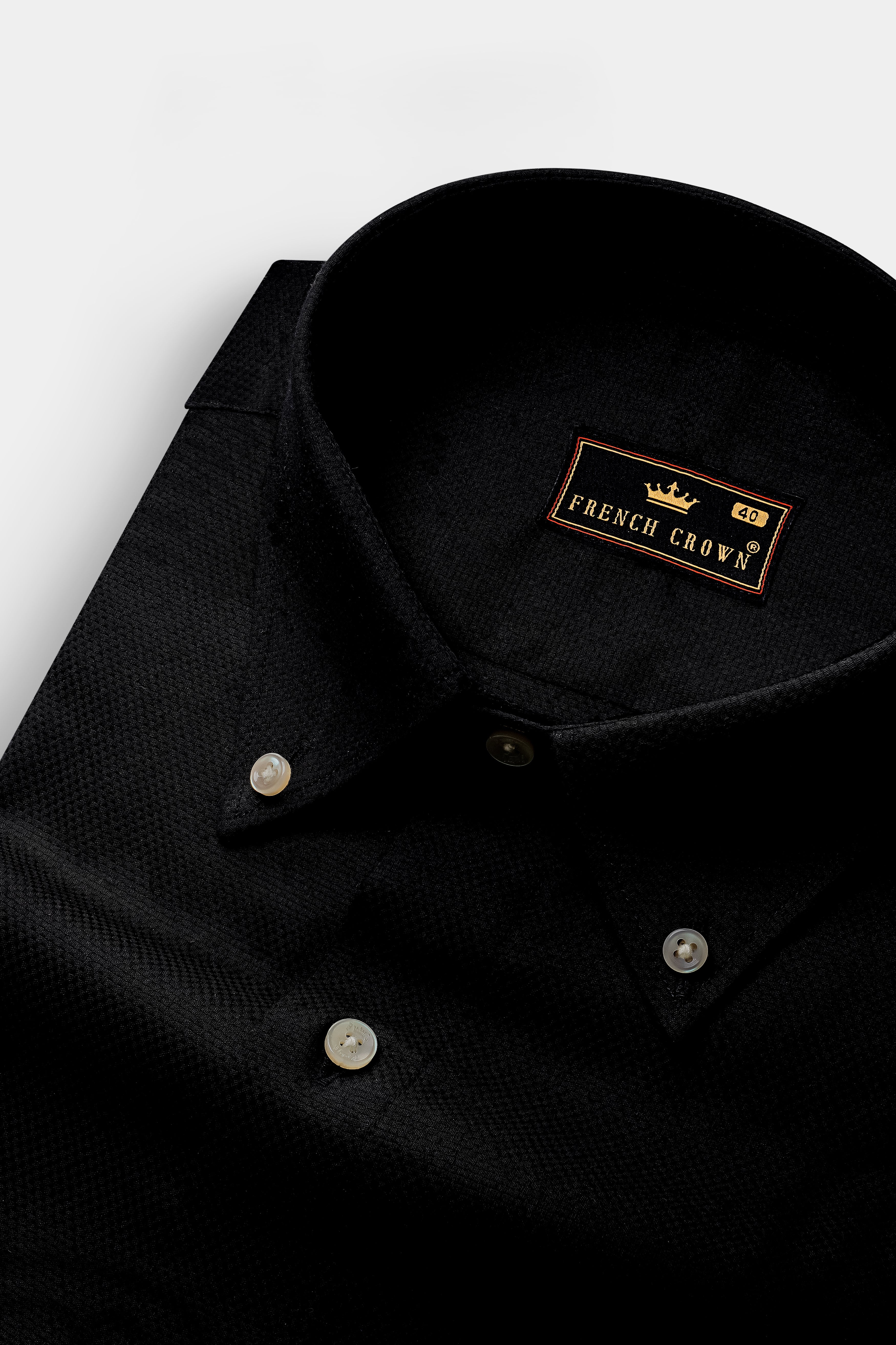 Jade Black Dobby Textured Premium Giza Cotton Button Down Shirt 13167-BD-38, 13167-BD-H-38, 13167-BD-39, 13167-BD-H-39, 13167-BD-40, 13167-BD-H-40, 13167-BD-42, 13167-BD-H-42, 13167-BD-44, 13167-BD-H-44, 13167-BD-46, 13167-BD-H-46, 13167-BD-48, 13167-BD-H-48, 13167-BD-50, 13167-BD-H-50, 13167-BD-52, 13167-BD-H-52
