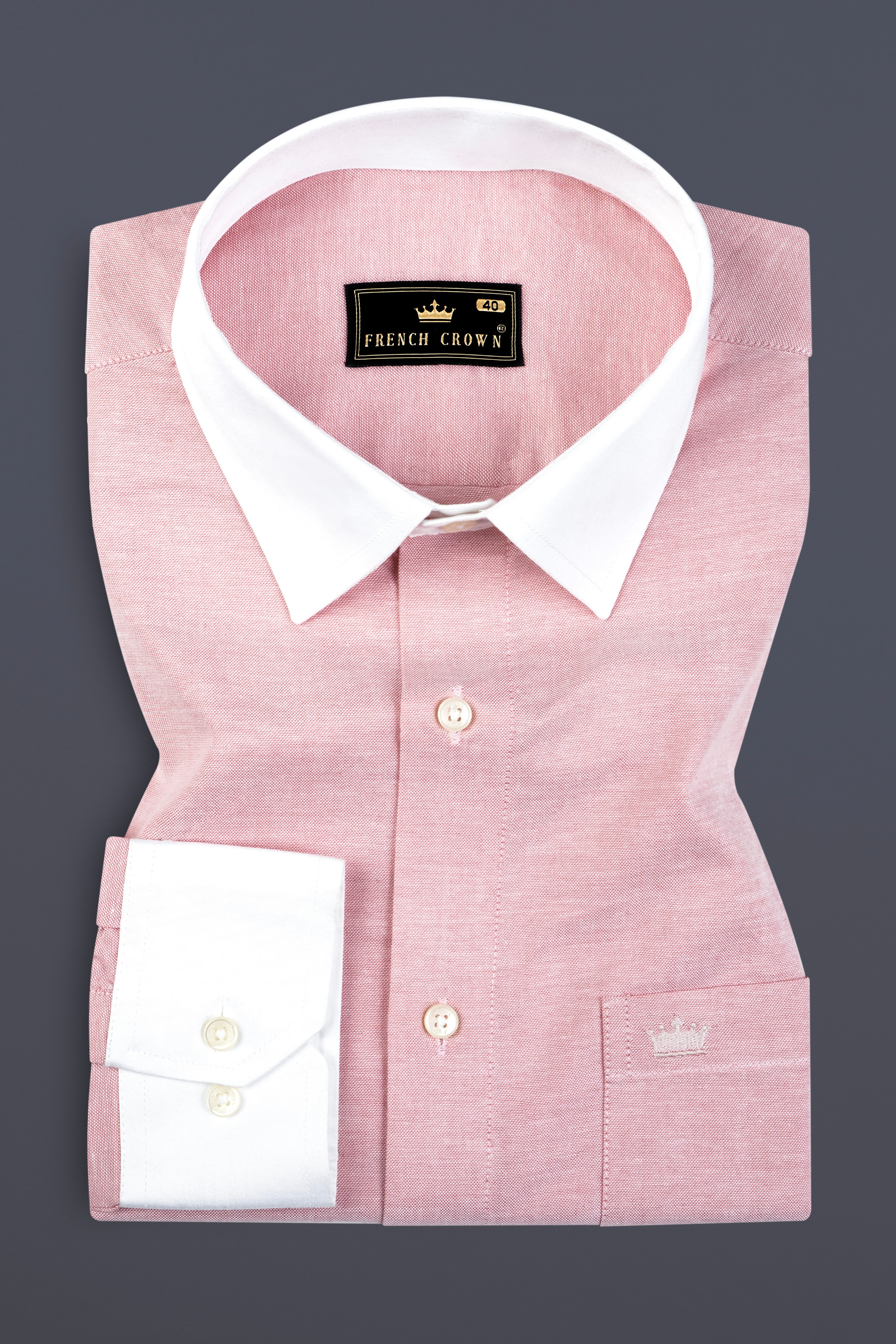 Mandys Pink Solid Oxford Premium Cotton Shirt 13169-WCC-38, 13169-WCC-H-38, 13169-WCC-39, 13169-WCC-H-39, 13169-WCC-40, 13169-WCC-H-40, 13169-WCC-42, 13169-WCC-H-42, 13169-WCC-44, 13169-WCC-H-44, 13169-WCC-46, 13169-WCC-H-46, 13169-WCC-48, 13169-WCC-H-48, 13169-WCC-50, 13169-WCC-H-50, 13169-WCC-52, 13169-WCC-H-52