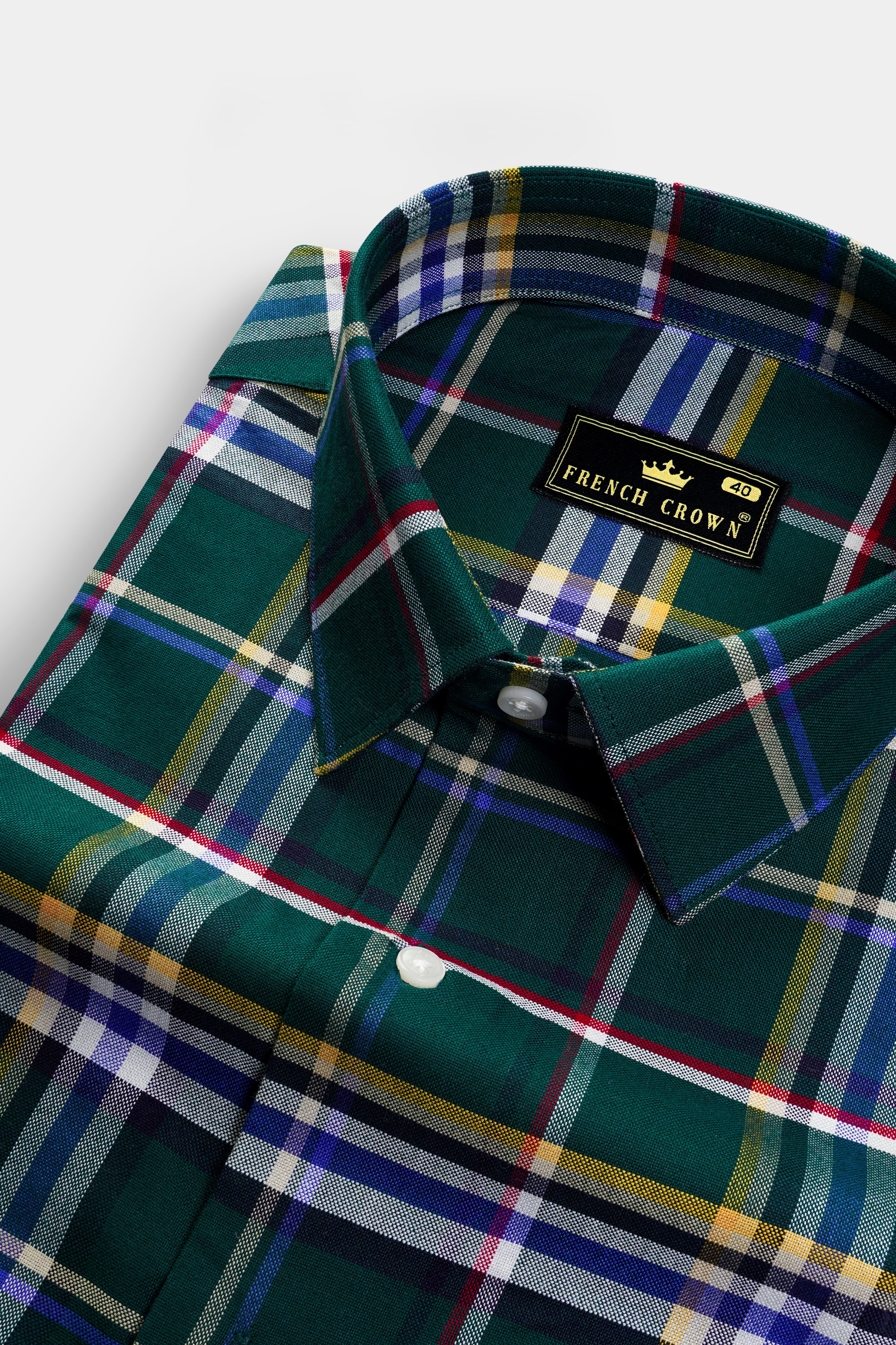 Evergreen Plaid Oxford Premium Cotton Shirt 13174-38, 13174-H-38, 13174-39, 13174-H-39, 13174-40, 13174-H-40, 13174-42, 13174-H-42, 13174-44, 13174-H-44, 13174-46, 13174-H-46, 13174-48, 13174-H-48, 13174-50, 13174-H-50, 13174-52, 13174-H-52