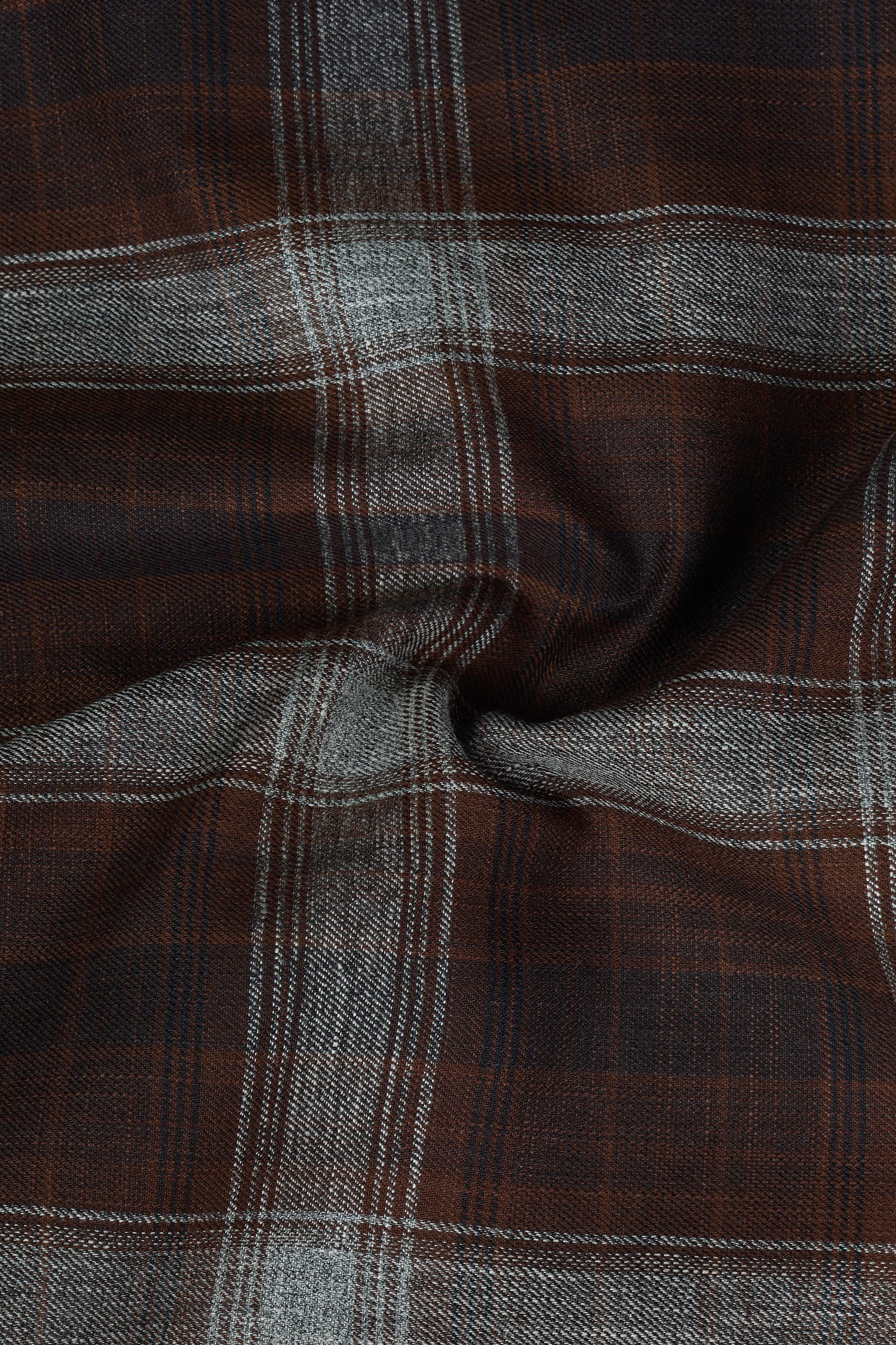 Eclipse Brown Plaid Premium Giza Cotton Shirt 13182-38, 13182-H-38, 13182-39, 13182-H-39, 13182-40, 13182-H-40, 13182-42, 13182-H-42, 13182-44, 13182-H-44, 13182-46, 13182-H-46, 13182-48, 13182-H-48, 13182-50, 13182-H-50, 13182-52, 13182-H-52