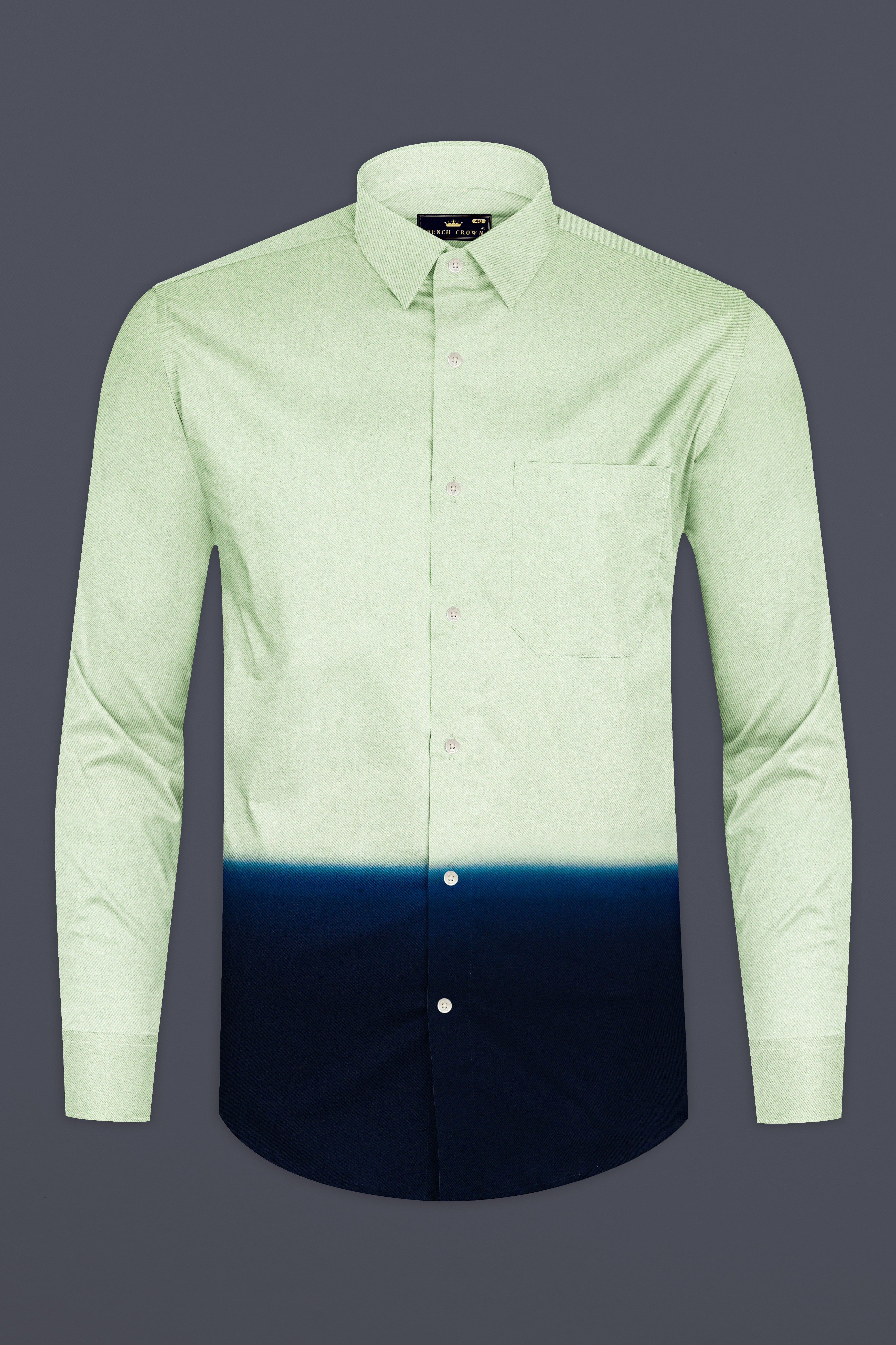 Pixie Green And Blue Whale Heavyweight Twill Premium Cotton Shirt 13185-38, 13185-H-38, 13185-39, 13185-H-39, 13185-40, 13185-H-40, 13185-42, 13185-H-42, 13185-44, 13185-H-44, 13185-46, 13185-H-46, 13185-48, 13185-H-48, 13185-50, 13185-H-50, 13185-52, 13185-H-52