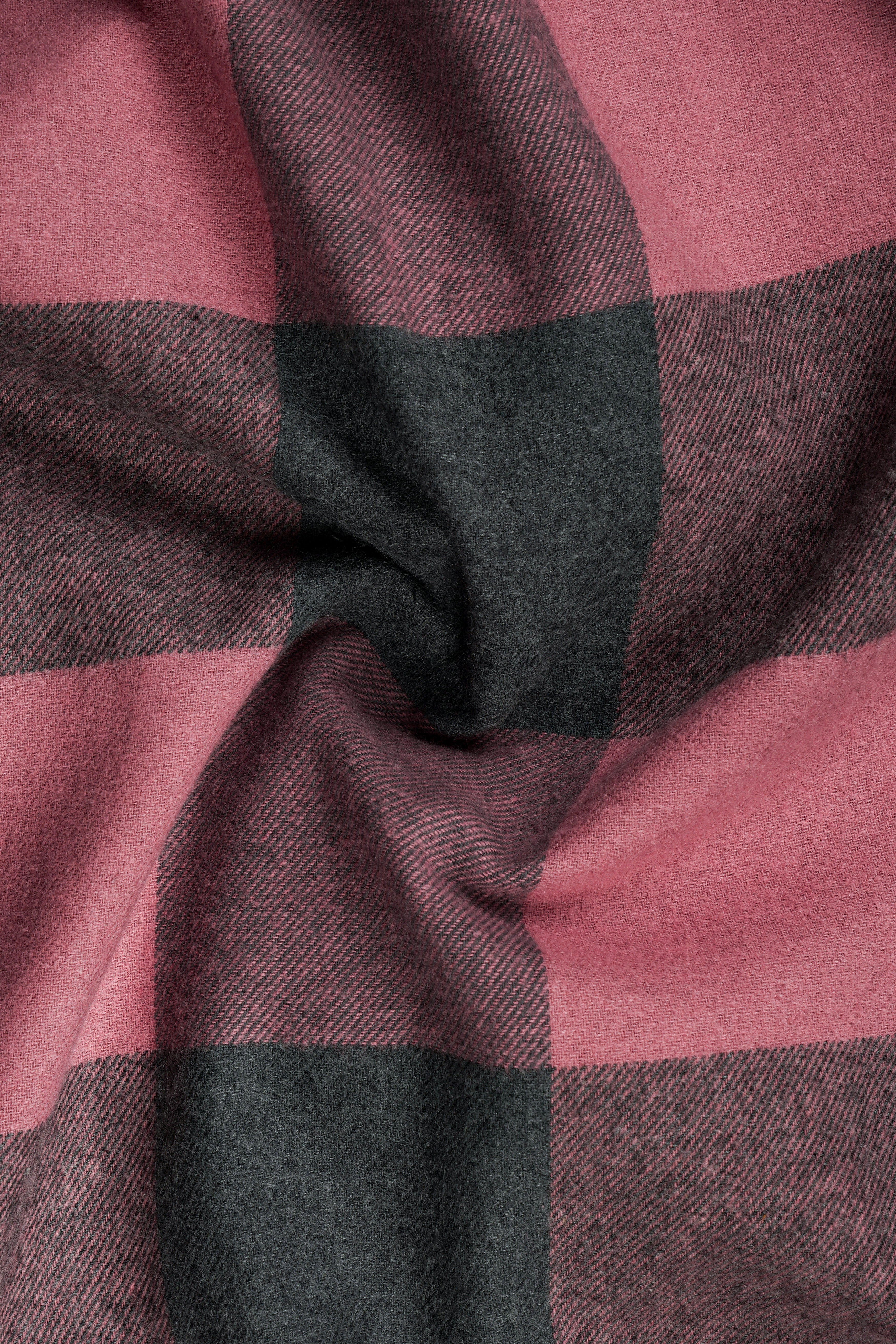 Contessa Pink And Vampire Gray Heavyweight Flannel Cotton Shirt 13192-BD-38, 13192-BD-H-38, 13192-BD-39, 13192-BD-H-39, 13192-BD-40, 13192-BD-H-40, 13192-BD-42, 13192-BD-H-42, 13192-BD-44, 13192-BD-H-44, 13192-BD-46, 13192-BD-H-46, 13192-BD-48, 13192-BD-H-48, 13192-BD-50, 13192-BD-H-50, 13192-BD-52, 13192-BD-H-52