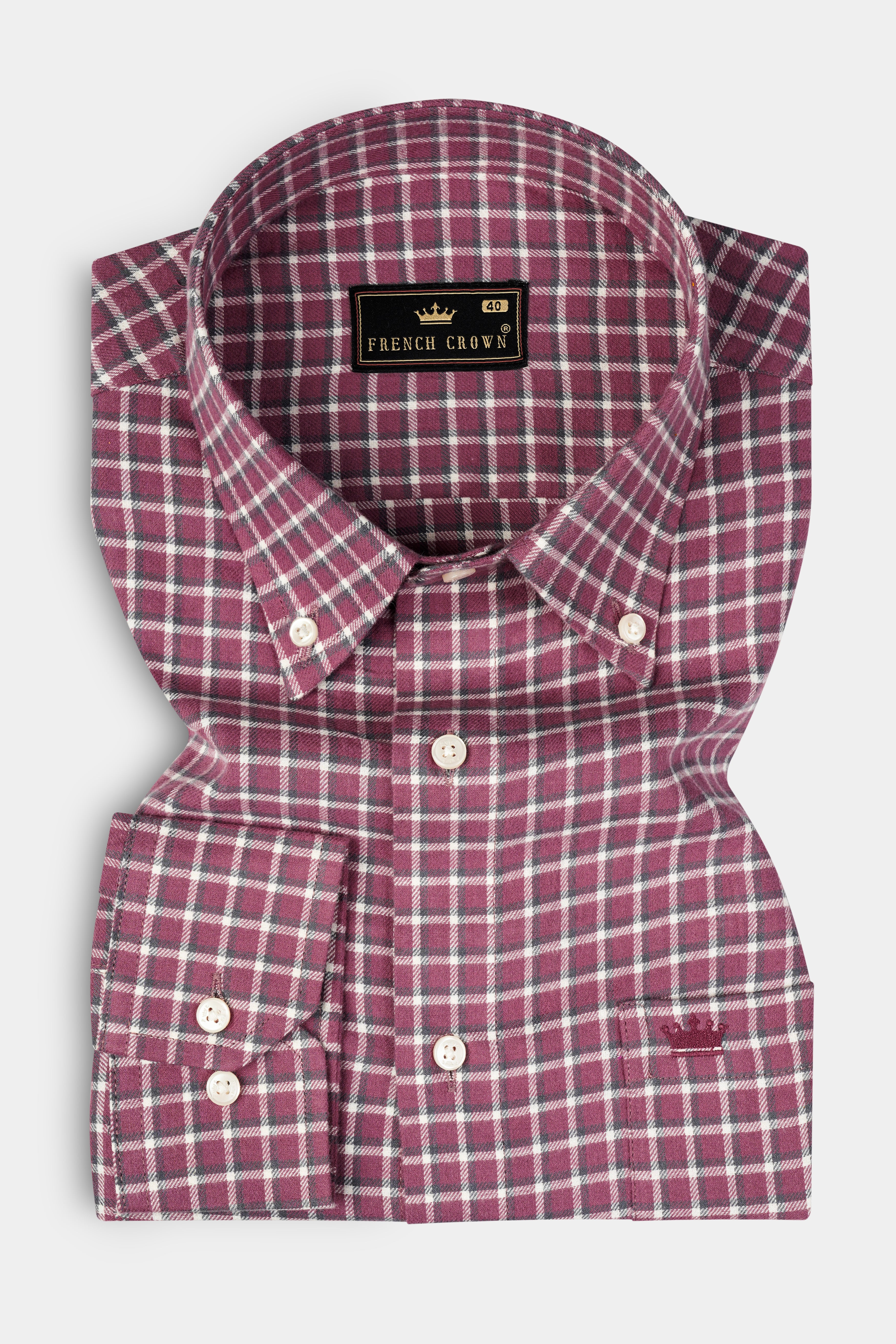 Tapestry Pink Marico Checks Flannel Cotton Shirt 13196-BD-38, 13196-BD-H-38, 13196-BD-39, 13196-BD-H-39, 13196-BD-40, 13196-BD-H-40, 13196-BD-42, 13196-BD-H-42, 13196-BD-44, 13196-BD-H-44, 13196-BD-46, 13196-BD-H-46, 13196-BD-48, 13196-BD-H-48, 13196-BD-50, 13196-BD-H-50, 13196-BD-52, 13196-BD-H-52