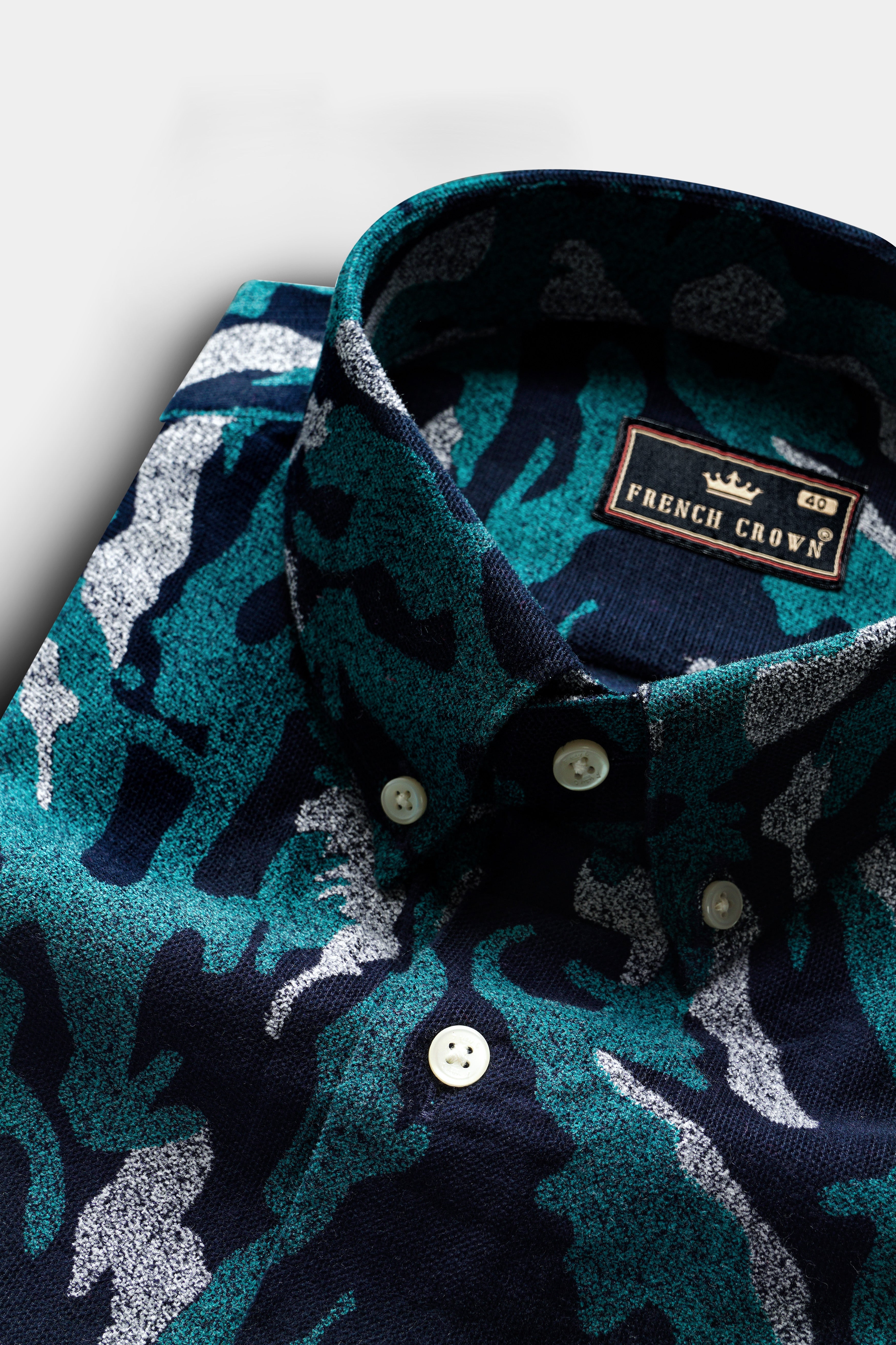 Calypso Green And Ebony Prints Camouflage Corduroy Shirt 13198-BD-38, 13198-BD-H-38, 13198-BD-39, 13198-BD-H-39, 13198-BD-40, 13198-BD-H-40, 13198-BD-42, 13198-BD-H-42, 13198-BD-44, 13198-BD-H-44, 13198-BD-46, 13198-BD-H-46, 13198-BD-48, 13198-BD-H-48, 13198-BD-50, 13198-BD-H-50, 13198-BD-52, 13198-BD-H-52