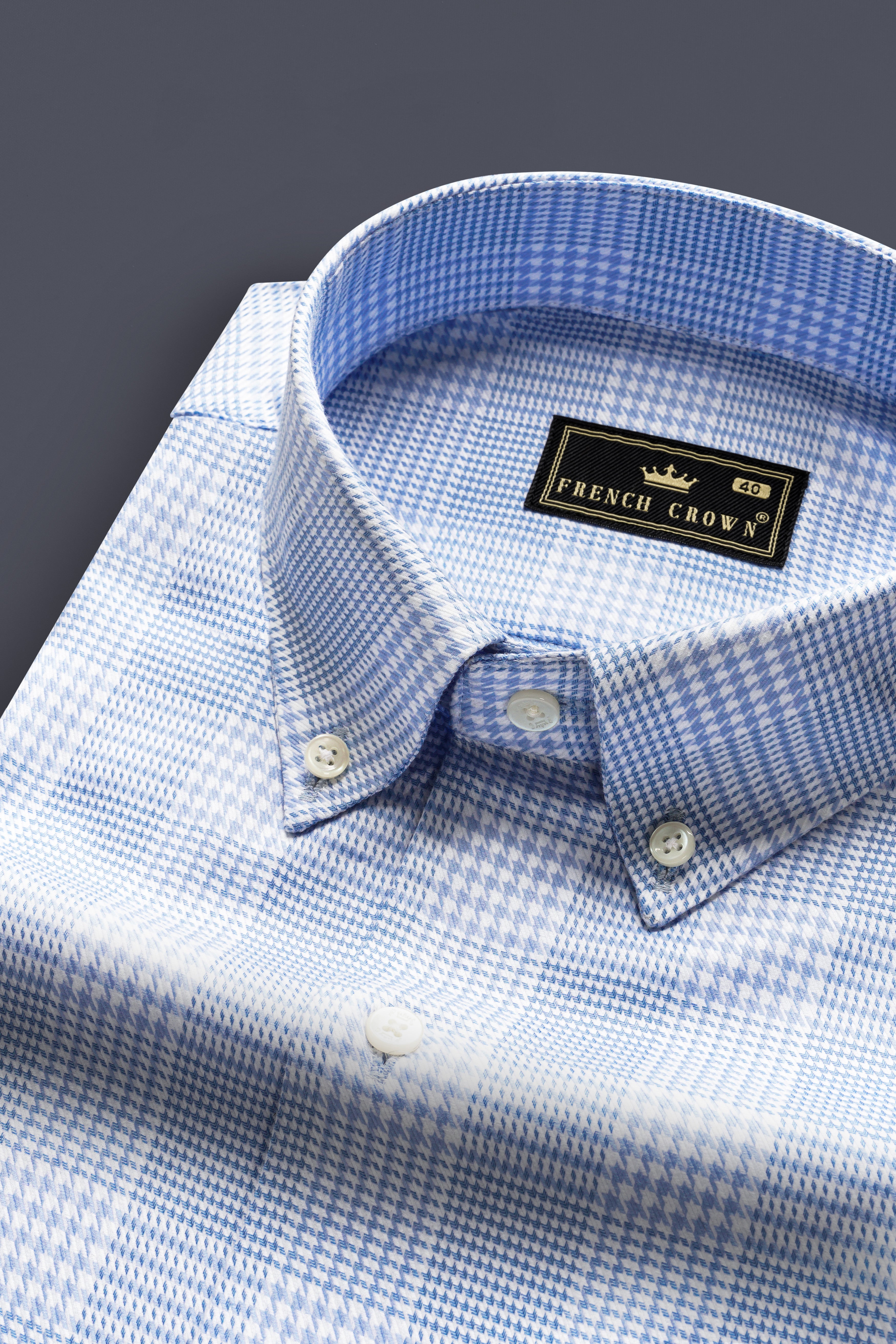 Flyway Blue Plaid Jacquard Textured Premium Cotton Shirt 13207-BD-38, 13207-BD-H-38, 13207-BD-39, 13207-BD-H-39, 13207-BD-40, 13207-BD-H-40, 13207-BD-42, 13207-BD-H-42, 13207-BD-44, 13207-BD-H-44, 13207-BD-46, 13207-BD-H-46, 13207-BD-48, 13207-BD-H-48, 13207-BD-50, 13207-BD-H-50, 13207-BD-52, 13207-BD-H-52