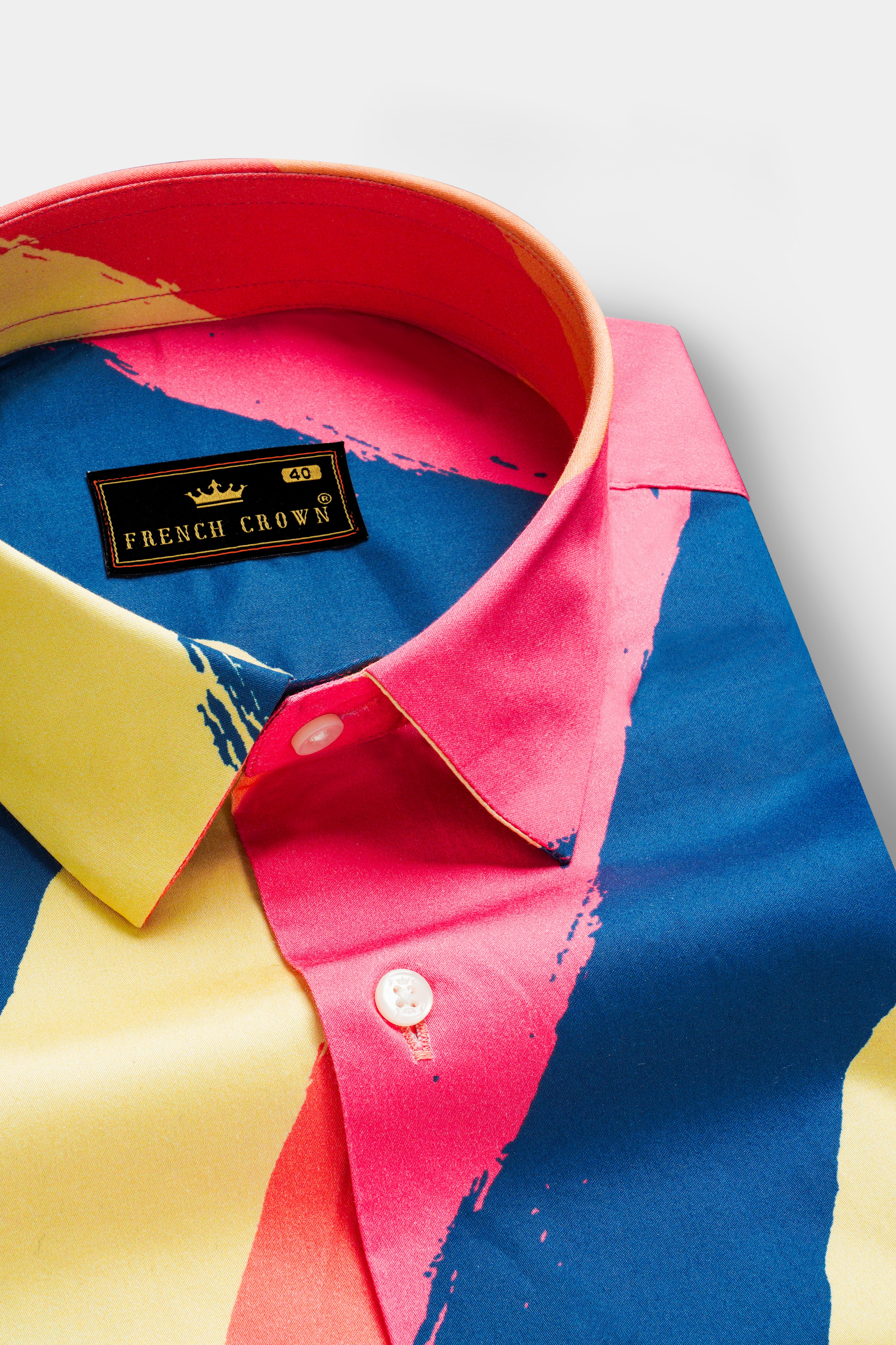 Geraldine Pink And Mania Cream Multi Colour Diagonal Stripes Super Soft Premium Cotton Shirt 13233-38, 13233-H-38, 13233-39, 13233-H-39, 13233-40, 13233-H-40, 13233-42, 13233-H-42, 13233-44, 13233-H-44, 13233-46, 13233-H-46, 13233-48, 13233-H-48, 13233-50, 13233-H-50, 13233-52, 13233-H-52