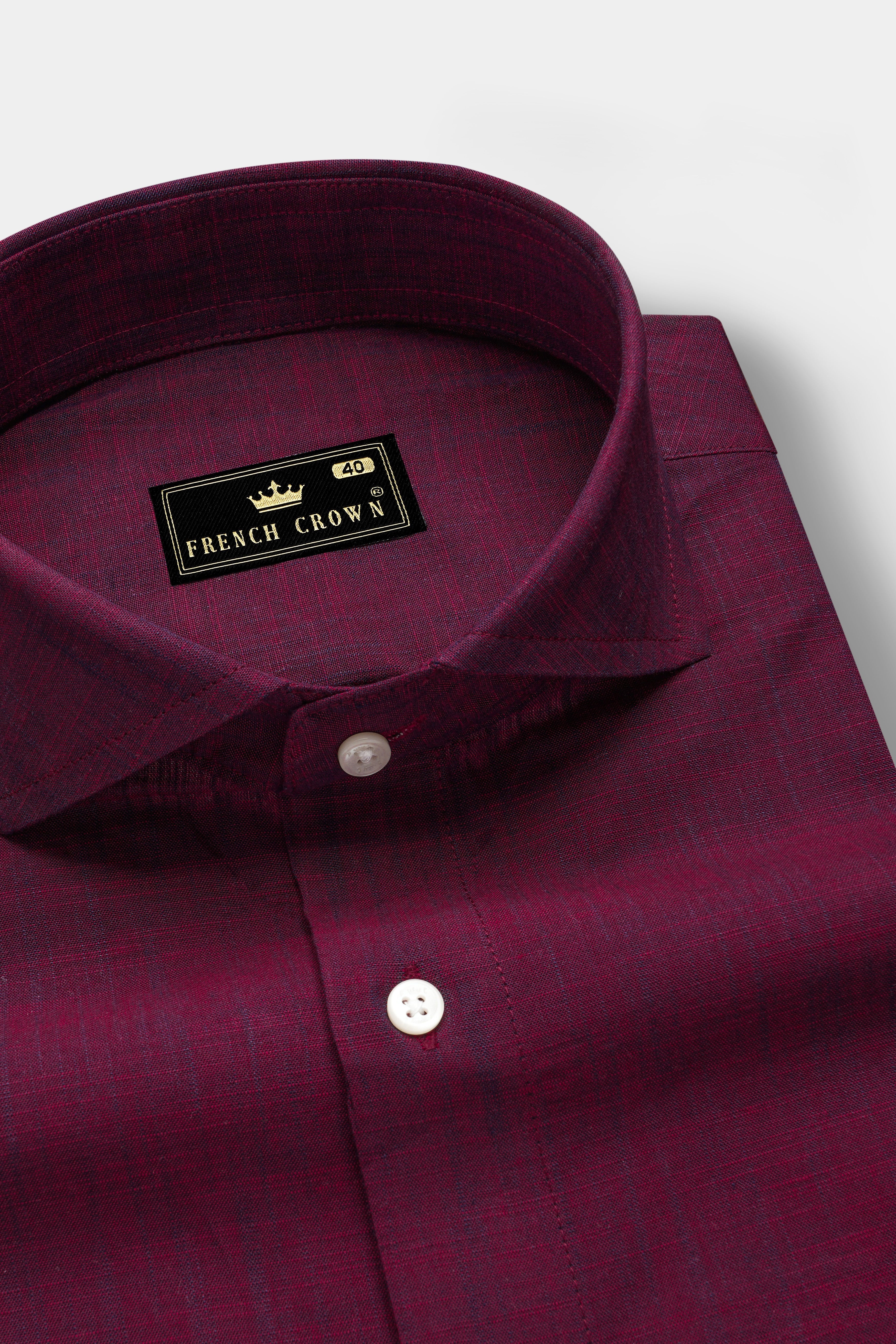 Crimsonite-Wine Berry Maroon Two Tone Chambray Textured Premium Cotton Shirt 13254-CA-38, 13254-CA-H-38, 13254-CA-39, 13254-CA-H-39, 13254-CA-40, 13254-CA-H-40, 13254-CA-42, 13254-CA-H-42, 13254-CA-44, 13254-CA-H-44, 13254-CA-46, 13254-CA-H-46, 13254-CA-48, 13254-CA-H-48, 13254-CA-50, 13254-CA-H-50, 13254-CA-52, 13254-CA-H-52