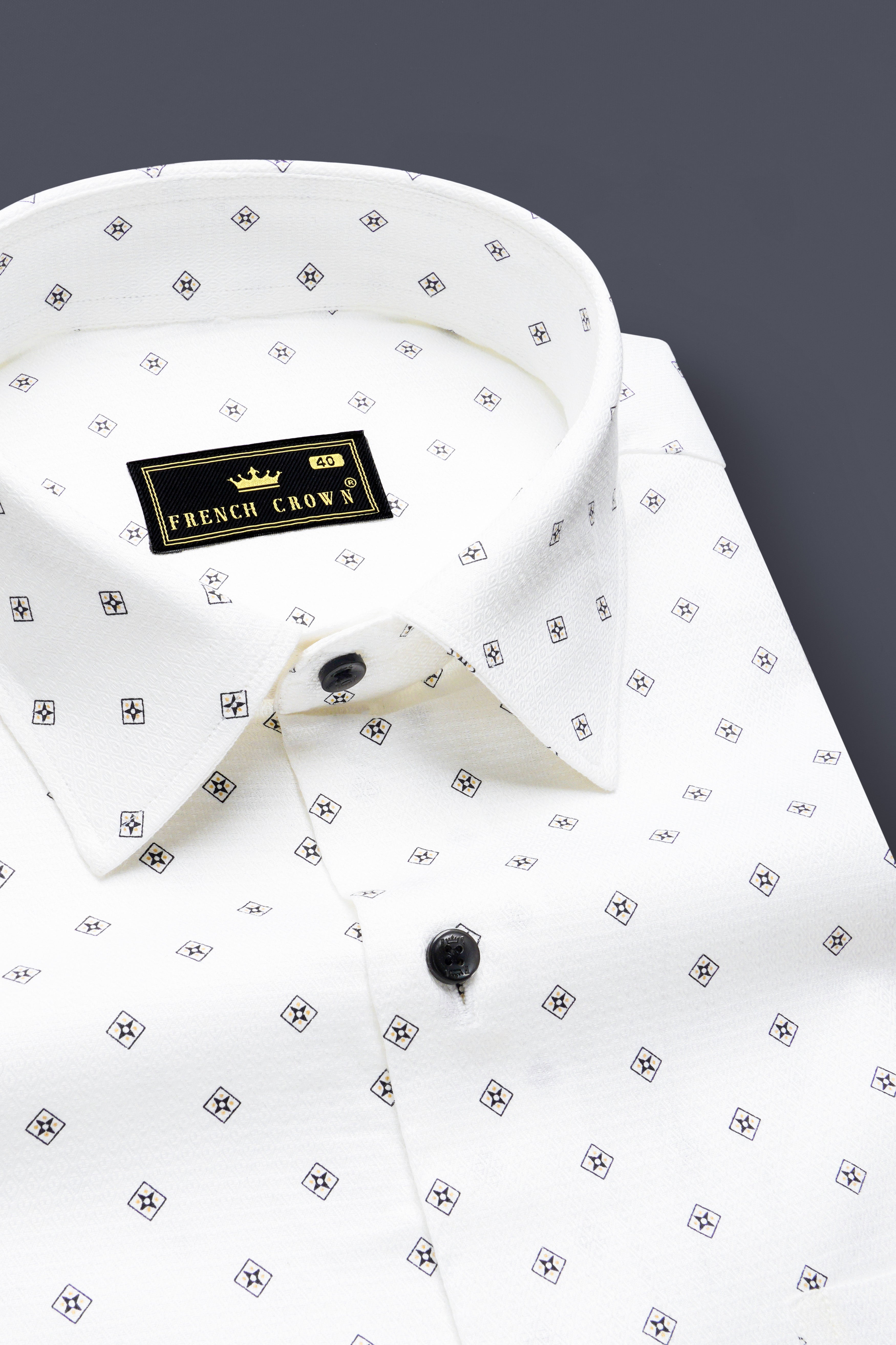 GizaPure-Bright White Dobby Textured Premium Giza Cotton Shirt 13256-BLK-38, 13256-BLK-H-38, 13256-BLK-39, 13256-BLK-H-39, 13256-BLK-40, 13256-BLK-H-40, 13256-BLK-42, 13256-BLK-H-42, 13256-BLK-44, 13256-BLK-H-44, 13256-BLK-46, 13256-BLK-H-46, 13256-BLK-48, 13256-BLK-H-48, 13256-BLK-50, 13256-BLK-H-50, 13256-BLK-52, 13256-BLK-H-52