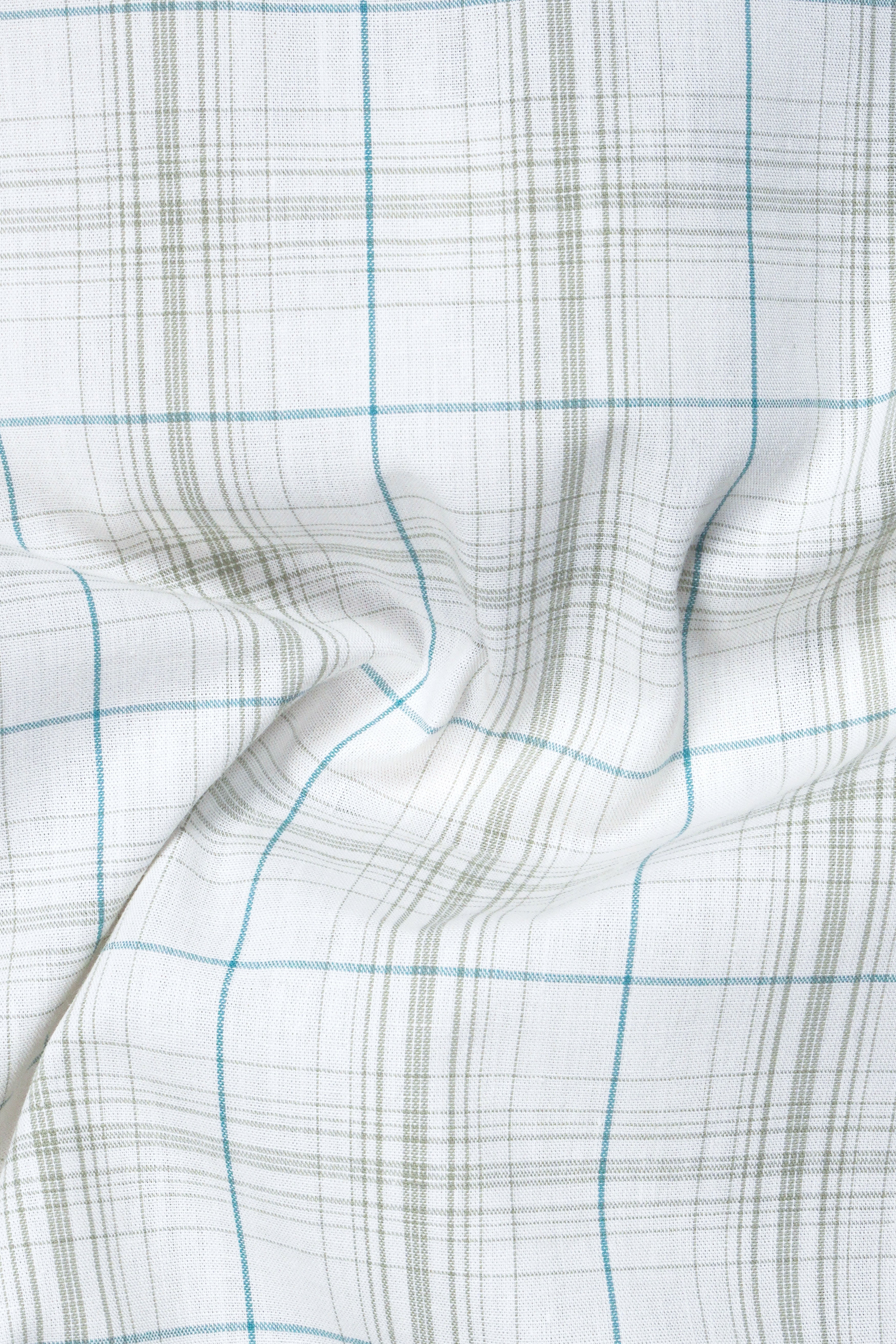 Skyline-Bright White And Eastern Blue Checks Plaid Super Soft Premium Cotton Shirt 13257-38, 13257-H-38, 13257-39, 13257-H-39, 13257-40, 13257-H-40, 13257-42, 13257-H-42, 13257-44, 13257-H-44, 13257-46, 13257-H-46, 13257-48, 13257-H-48, 13257-50, 13257-H-50, 13257-52, 13257-H-52