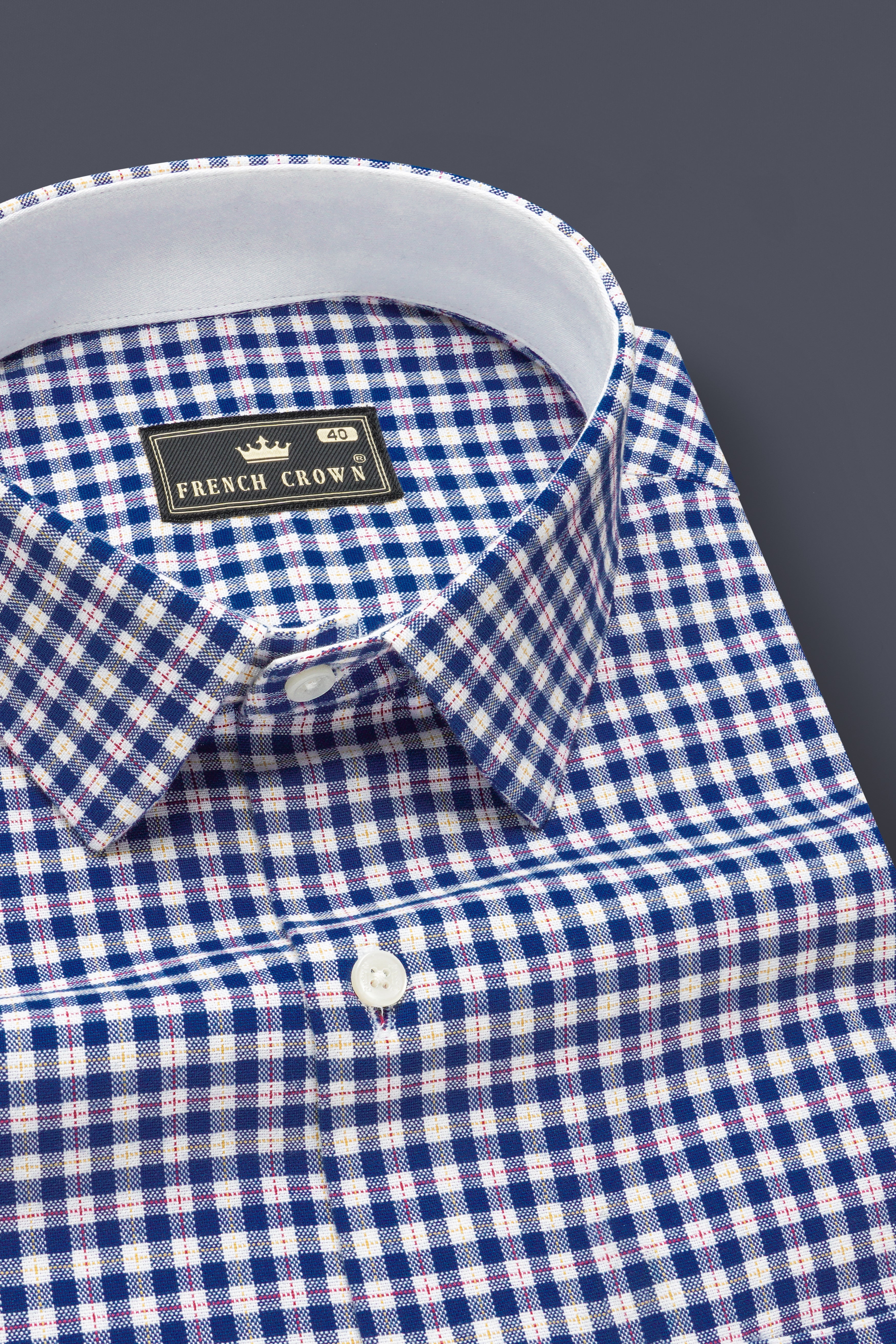 Seabreeze-Biscay Blue And Bright White Gingham Checked Oxford Premium Cotton Shirt 13266-CP-38, 13266-CP-H-38, 13266-CP-39, 13266-CP-H-39, 13266-CP-40, 13266-CP-H-40, 13266-CP-42, 13266-CP-H-42, 13266-CP-44, 13266-CP-H-44, 13266-CP-46, 13266-CP-H-46, 13266-CP-48, 13266-CP-H-48, 13266-CP-50, 13266-CP-H-50, 13266-CP-52, 13266-CP-H-52