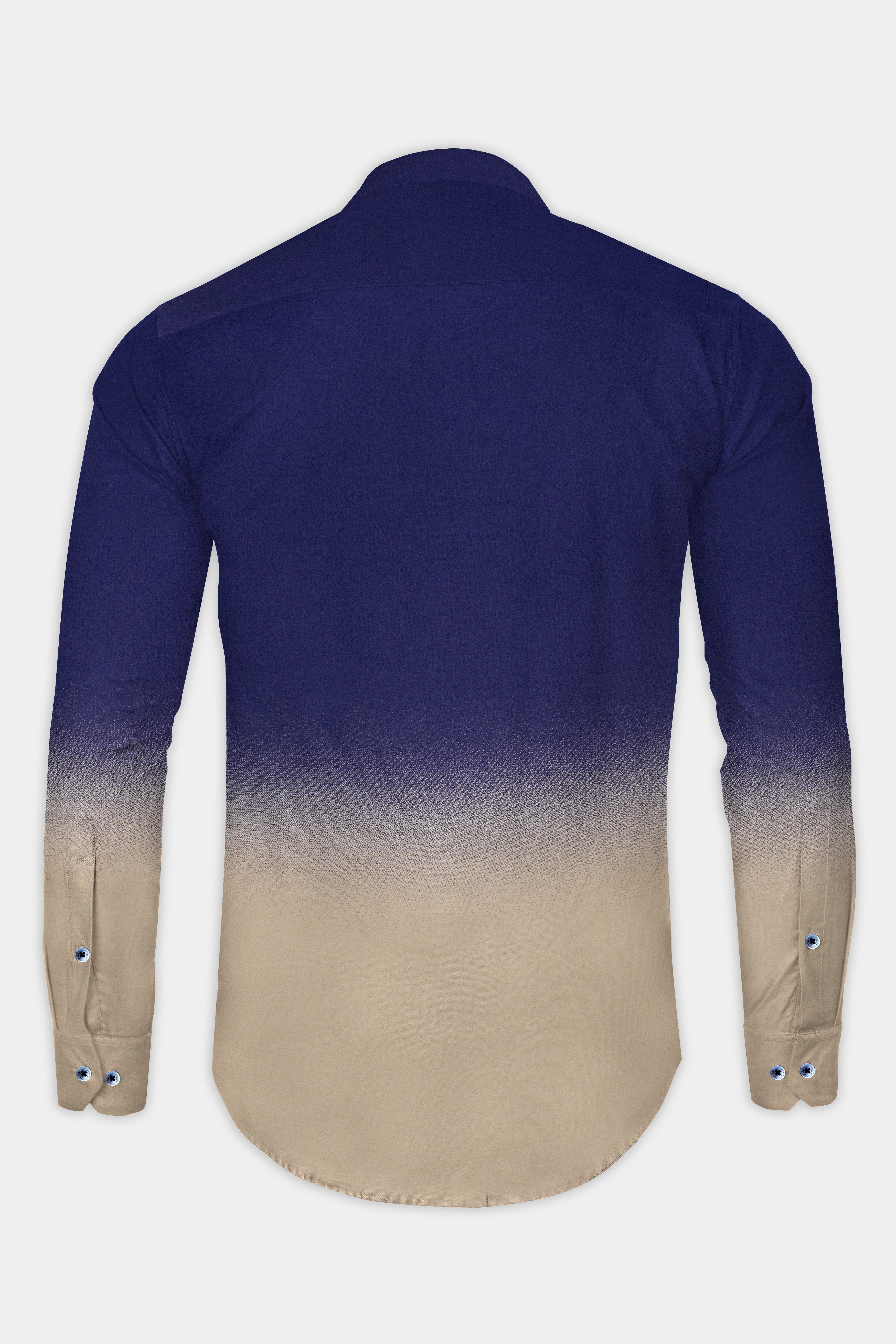 SereneHorizon-Indigo Blue And Sandrift Brown Gradient Printed Subtle Sheen Super Soft Premium Cotton Shirt 13283-M-BLE-38, 13283-M-BLE-H-38, 13283-M-BLE-39, 13283-M-BLE-H-39, 13283-M-BLE-40, 13283-M-BLE-H-40, 13283-M-BLE-42, 13283-M-BLE-H-42, 13283-M-BLE-44, 13283-M-BLE-H-44, 13283-M-BLE-46, 13283-M-BLE-H-46, 13283-M-BLE-48, 13283-M-BLE-H-48, 13283-M-BLE-50, 13283-M-BLE-H-50, 13283-M-BLE-52, 13283-M-BLE-H-52