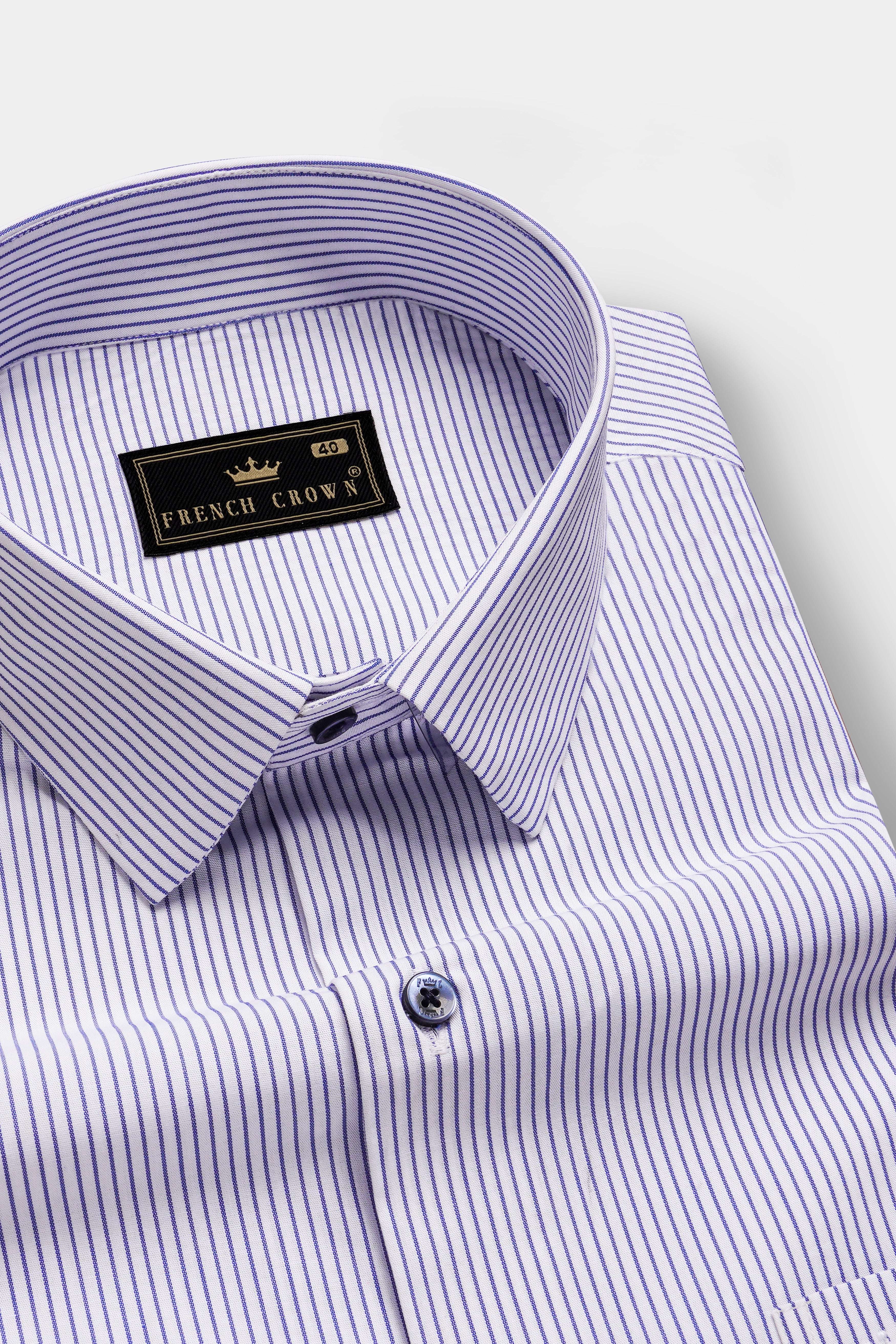 Violet Blue And Bright White Striped Premium Giza Cotton Dress Shirt 13293-BLE-38, 13293-BLE-H-38, 13293-BLE-39, 13293-BLE-H-39, 13293-BLE-40, 13293-BLE-H-40, 13293-BLE-42, 13293-BLE-H-42, 13293-BLE-44, 13293-BLE-H-44, 13293-BLE-46, 13293-BLE-H-46, 13293-BLE-48, 13293-BLE-H-48, 13293-BLE-50, 13293-BLE-H-50, 13293-BLE-52, 13293-BLE-H-52